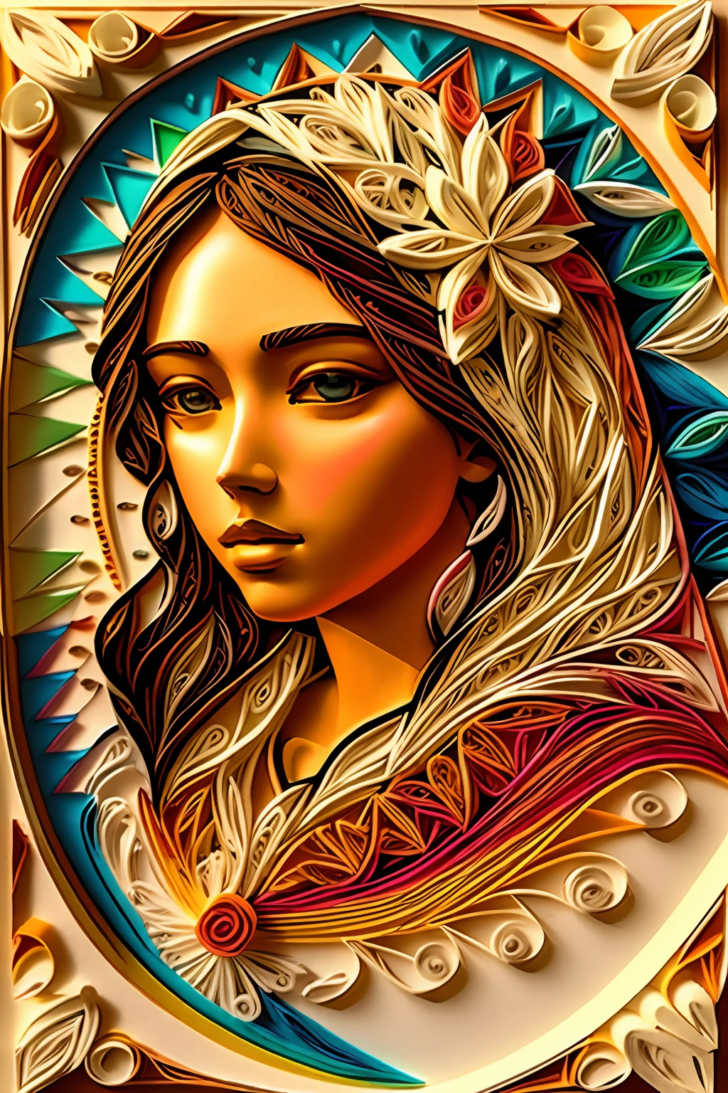 Jesus Cristo, papel multi dimensional quilling, arte,
, lindo, Colouring,
Primary works, qualidade superior, melhor qualidade, Arte Oficial, Beautiful and Aesthetic,