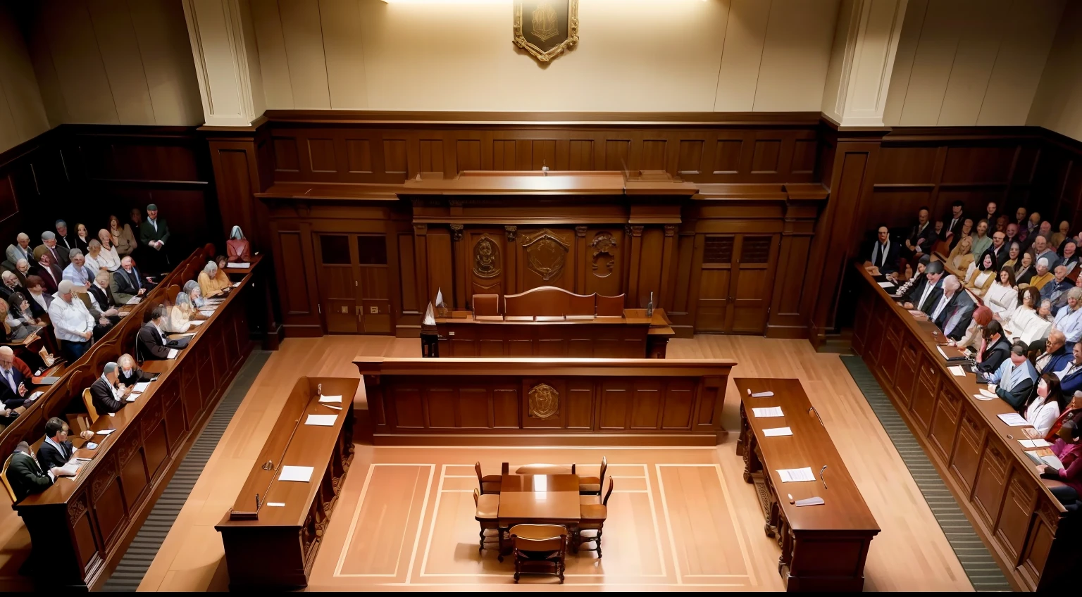 court room,judge,lots of people