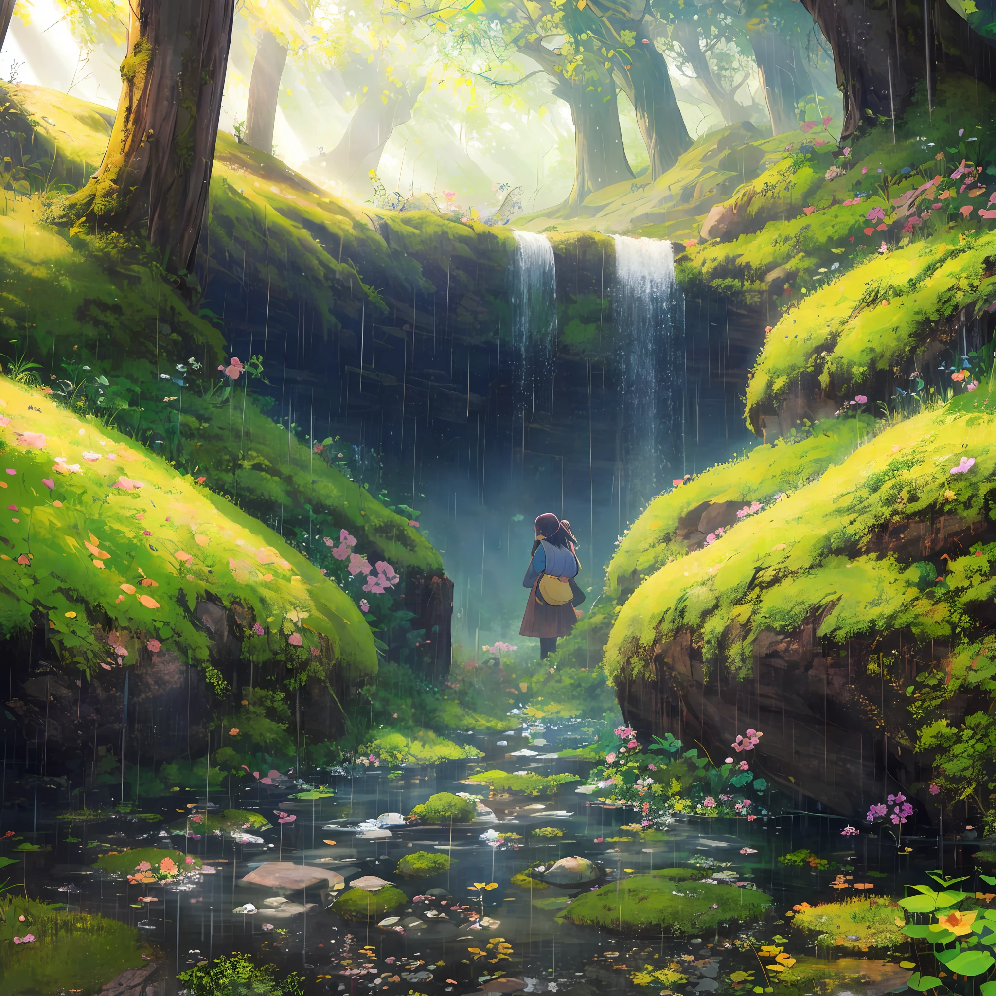 Hear me out we'll hear YOU loud. Thousands' years of rain, thousands' sun lights. Thousands' rays wishing you. Your old rock, firm here to stay. Weep no more; weave us moss nice and green.