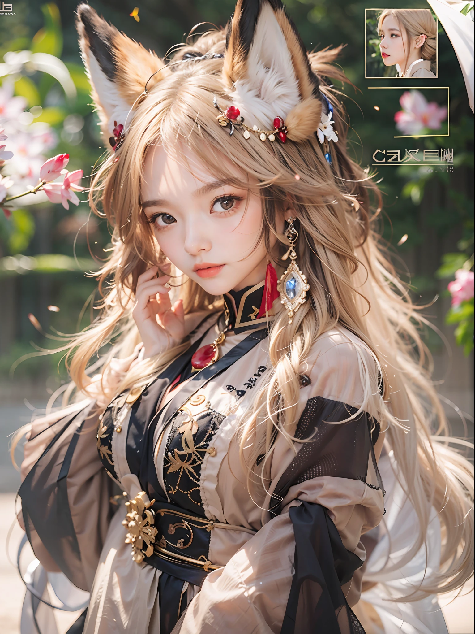 Fox Ear Sister,facial closeups,The face is delicate,big breasts beautiful,Flawless,Macro lens,Works of masters,super-fine,best qualtiy,8K分辨率,