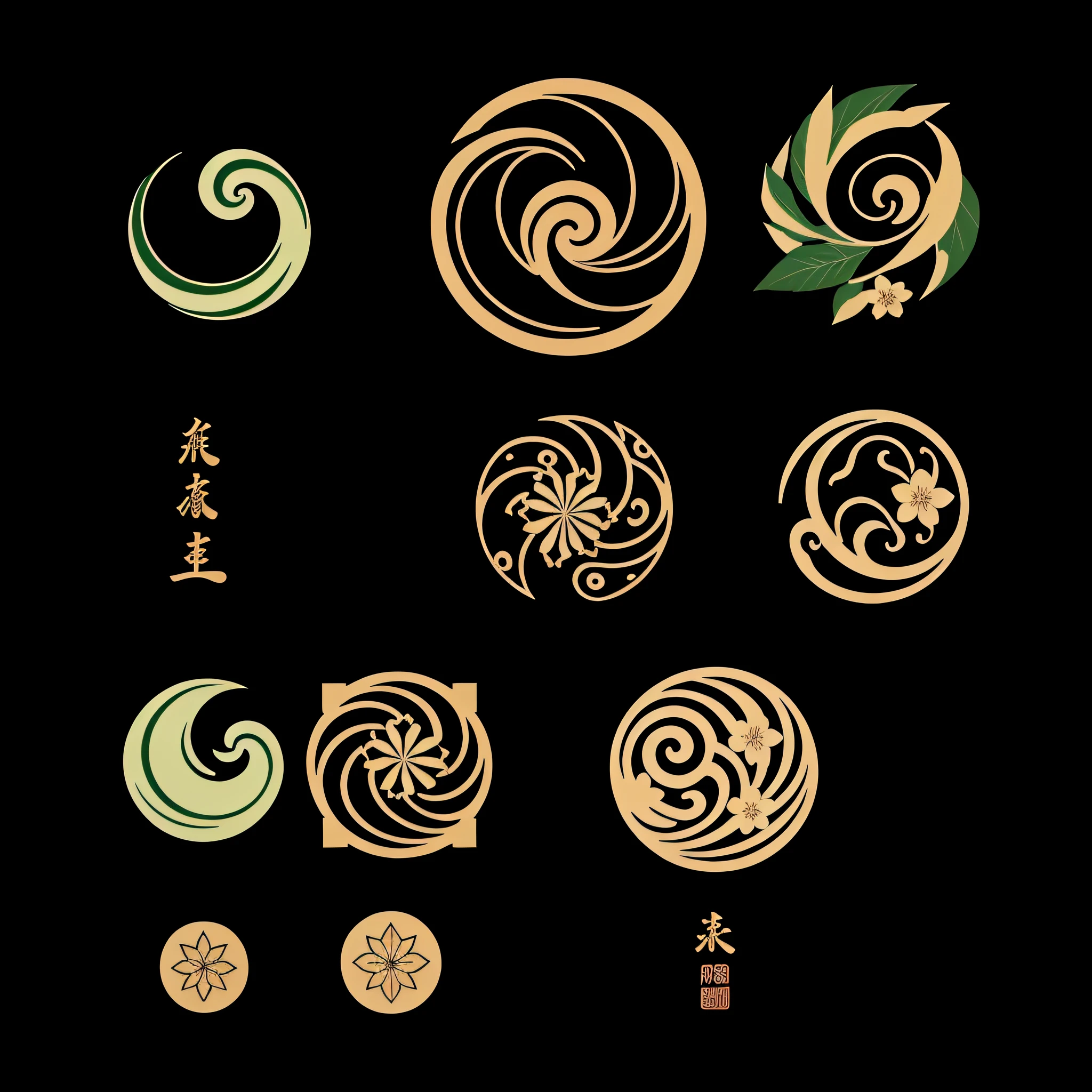 "Create a logo that symbolizes the cultural exchange between Brazil and Japan. No centro, There should be a stylized illustration of the coffee beans in a deep brown, which also resembles the format of a map of Brazil. Around the coffee beans, desenhe uma borda circular que se assemelha a uma moldura de bambu, um elemento comum na arte japonesa. A paleta de cores deve ser suave e acolhedora, com tons de marrom, verde e um toque de vermelho. O nome da empresa, escrito em caracteres kanji e romaji, deve ser posicionado de maneira proeminente abaixo do desenho, with a font that refers to Japanese calligraphy. If possible, Add a small detail like a cherry blossom or a palm leaf to represent the natural elements of both countries."