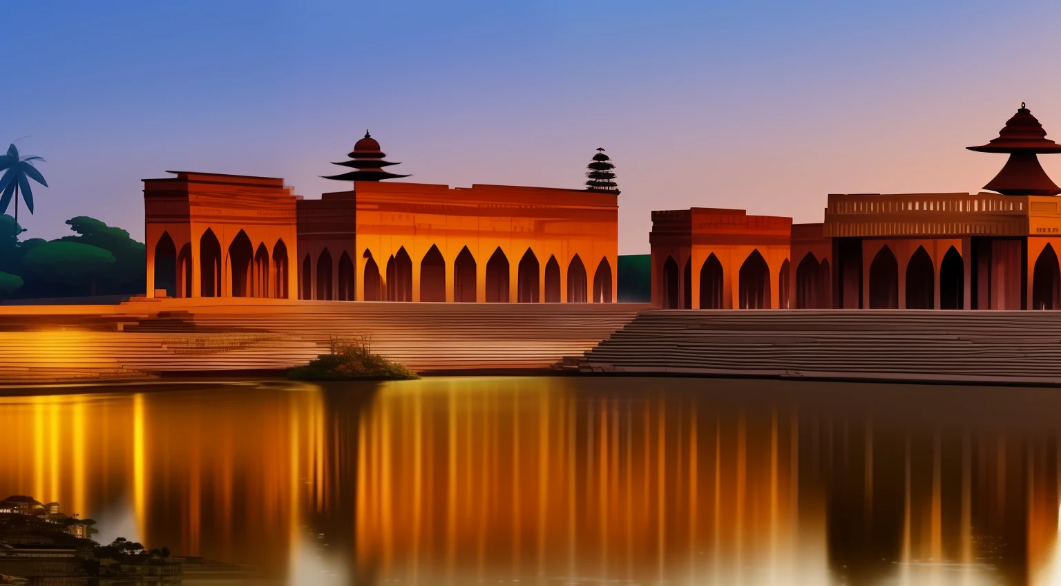 Ancient city of India, Color cartoons,New geography,Oversized object style,ultradetailed,Best quality at best,ultradetailed,Maximalism,flat style,ultra - detailed,Philade Depth,Huge momentum,Plenty of lighting,Wide-angle perspective,vectorised,Clear edges,Styling cartoons,Strong sense of light,tchibi,Styling cartoons,cartoonish style,Shinkai sincerely,Kyoto Animation,no outline,maintainingconsistency and unity,Best quality at best