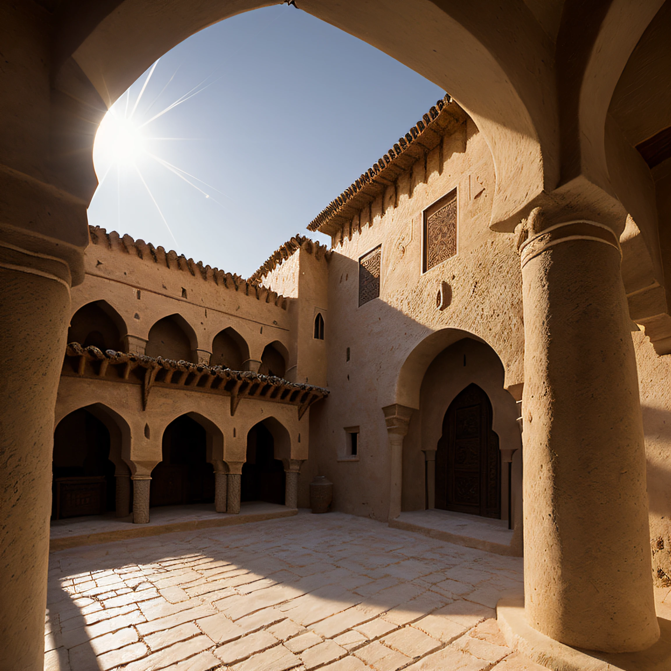 close up depiction of a medieval fantasy north african traditional house, small, humble, exterior, medieval fantasy north african architecture, in a medieval fantasy north african traditional city, (backlighting), realistic, masterpiece, highest quality, lens flare, shade, bloom, [[chromatic aberration]], by Jeremy Lipking, by Antonio J. Manzanedo, digital painting