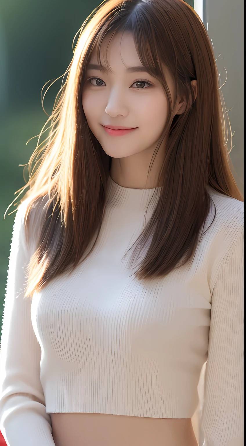 ((top-quality、8K、​masterpiece:1.3))、Beautiful 20 year old girl with perfect body shape、K-pop Idol Face、Slim Abs Beauty:1.3、(Hairstyles Brown Hair Shortcuts、Colossal tits)、doress:1.1、Super fine face、Delicat eyes、二重まぶた、A smile with shame、Duan、Full body photo