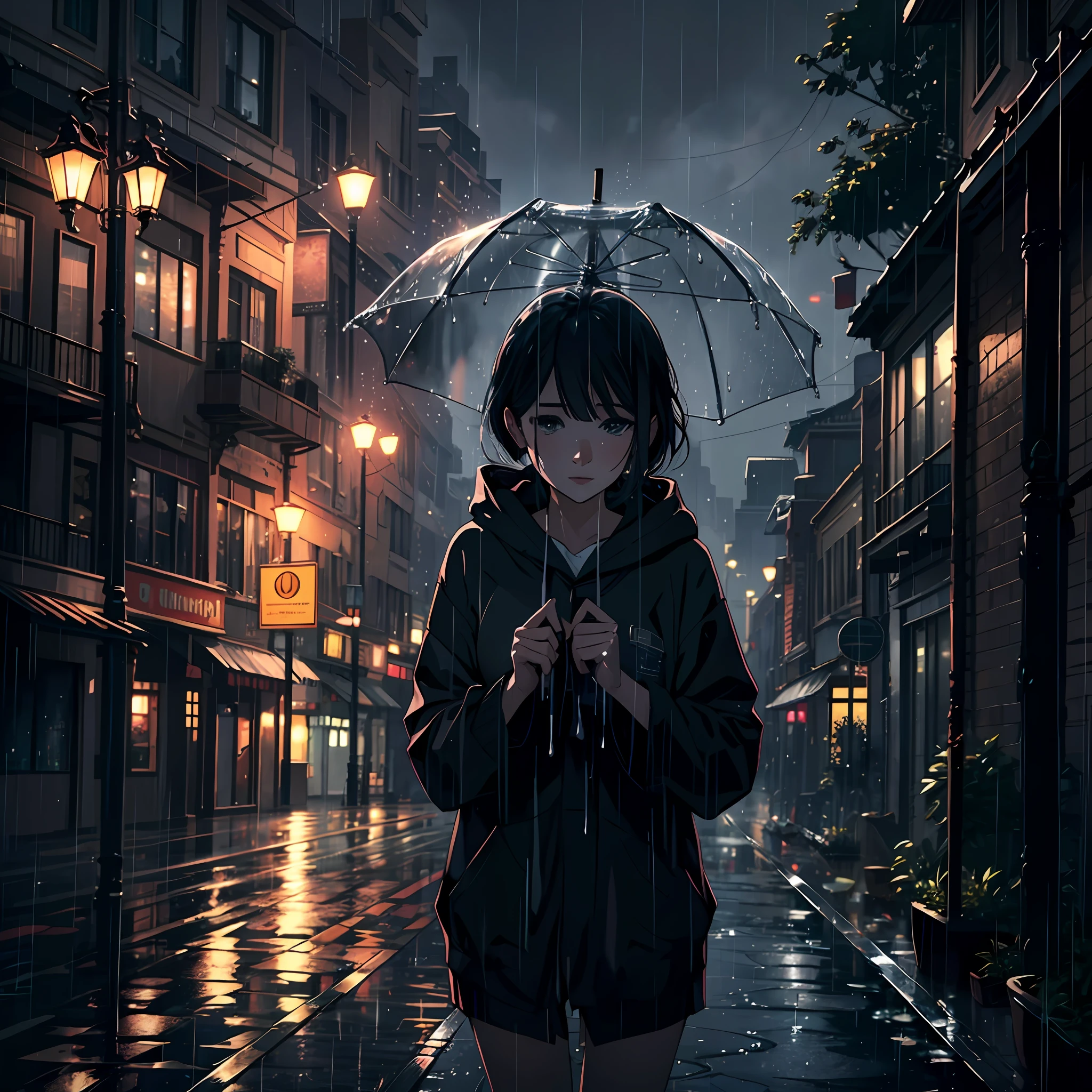 I think I like when it rains, (mature face:1.2)