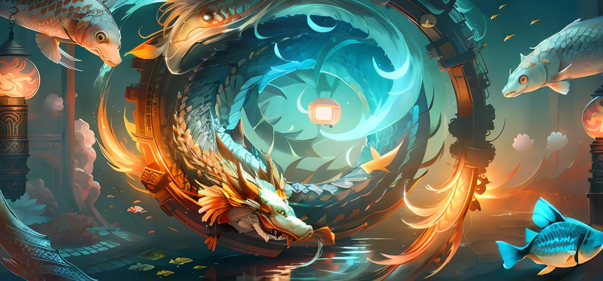 Cyan mighty fish
