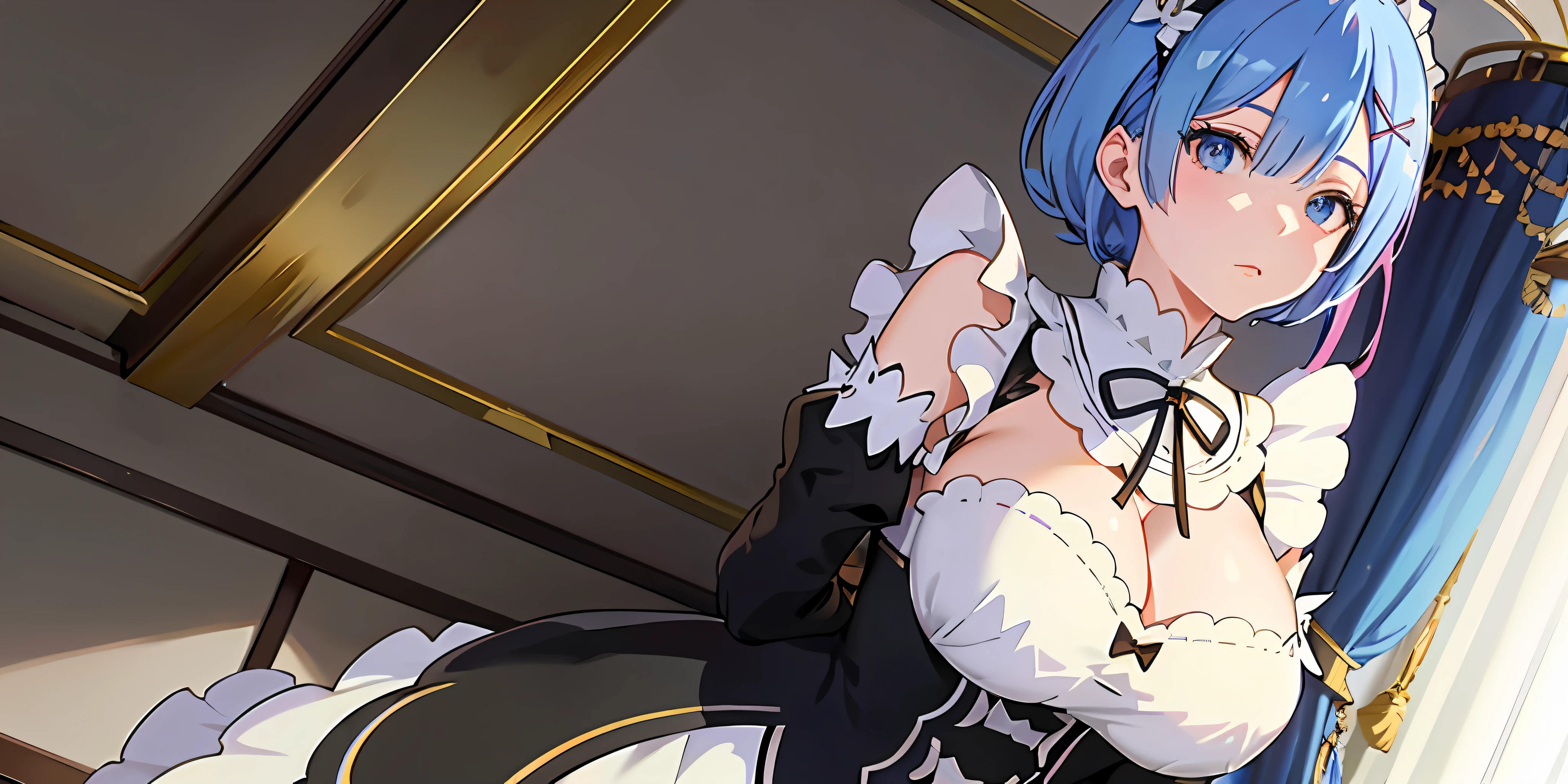 anime character dressed in maid outfit holding a knife and a knife, rem rezero, anime maids riding early tanks, cushart krenz key art feminine, splash art anime loli, azur lane style, anime girl in a maid costume, from the azur lane videogame, fine details. girls frontline, best anime 4k konachan wallpaper