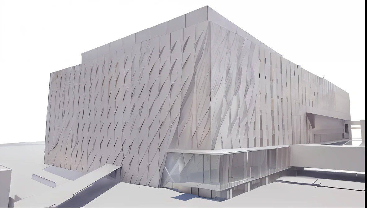 Renderings of building facades：It takes the form of a rhythmic diamond，Express eye-catching visuals，The material is selected for high durability、Self-cleaning、Eco-friendly material with characteristics such as low maintenance。The repetitive arrangement of the diamonds creates the impression of movement and dynamics，A feeling that gives the building energy and vitality