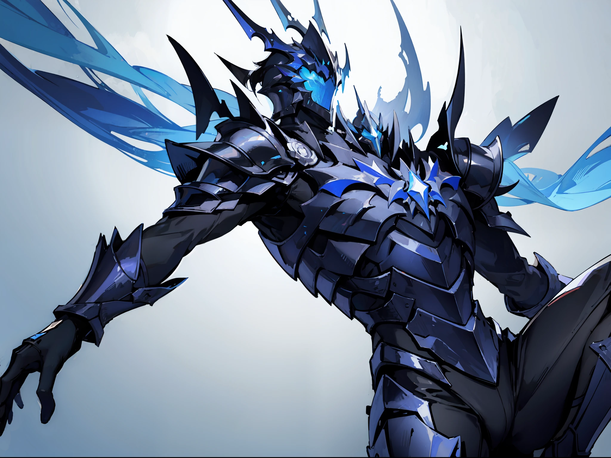 "generate a full black armored"