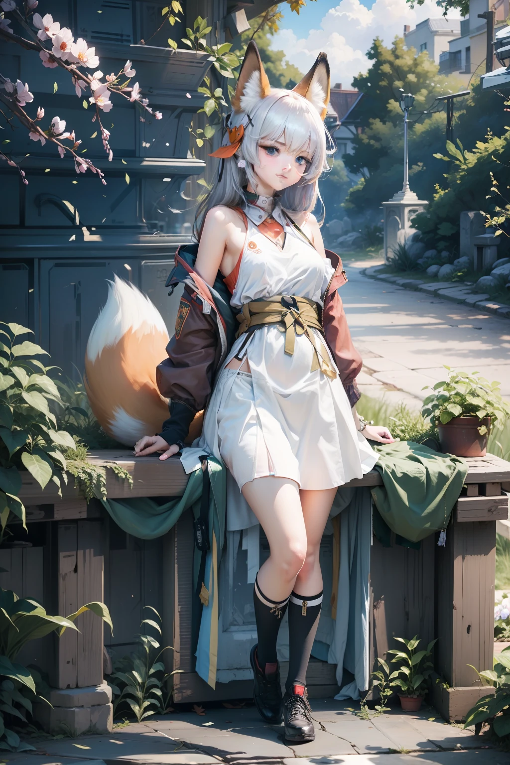 A girl with fox ears