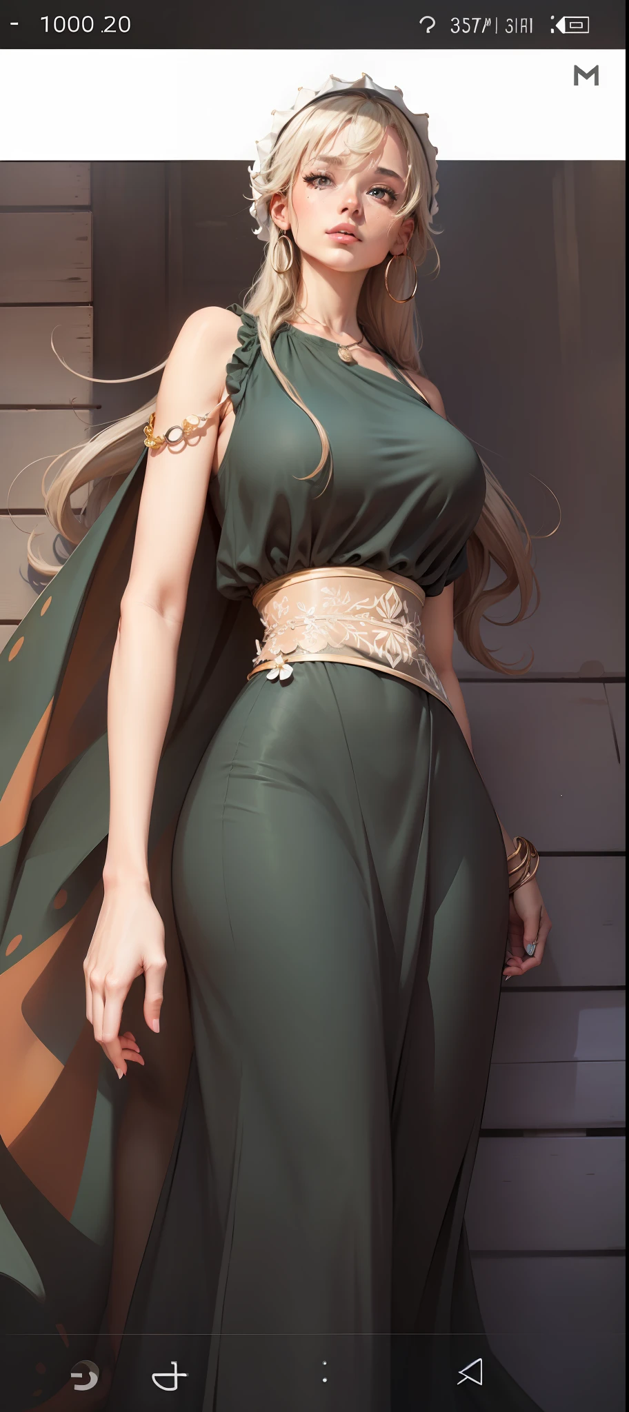 (masterpiece:1.2, best quality), (1lady, solo, upper body:1.2), Clothing: white flowy maxi dress, wide-brimmed hat, strappy sandals, Accessories: shell necklace, Hair: loose beach waves, Makeup: natural, glowing skin, Behavior: relaxed, carefree, free-spirited, Location: beach, resort, outdoor festival, red eyes, huge tits,