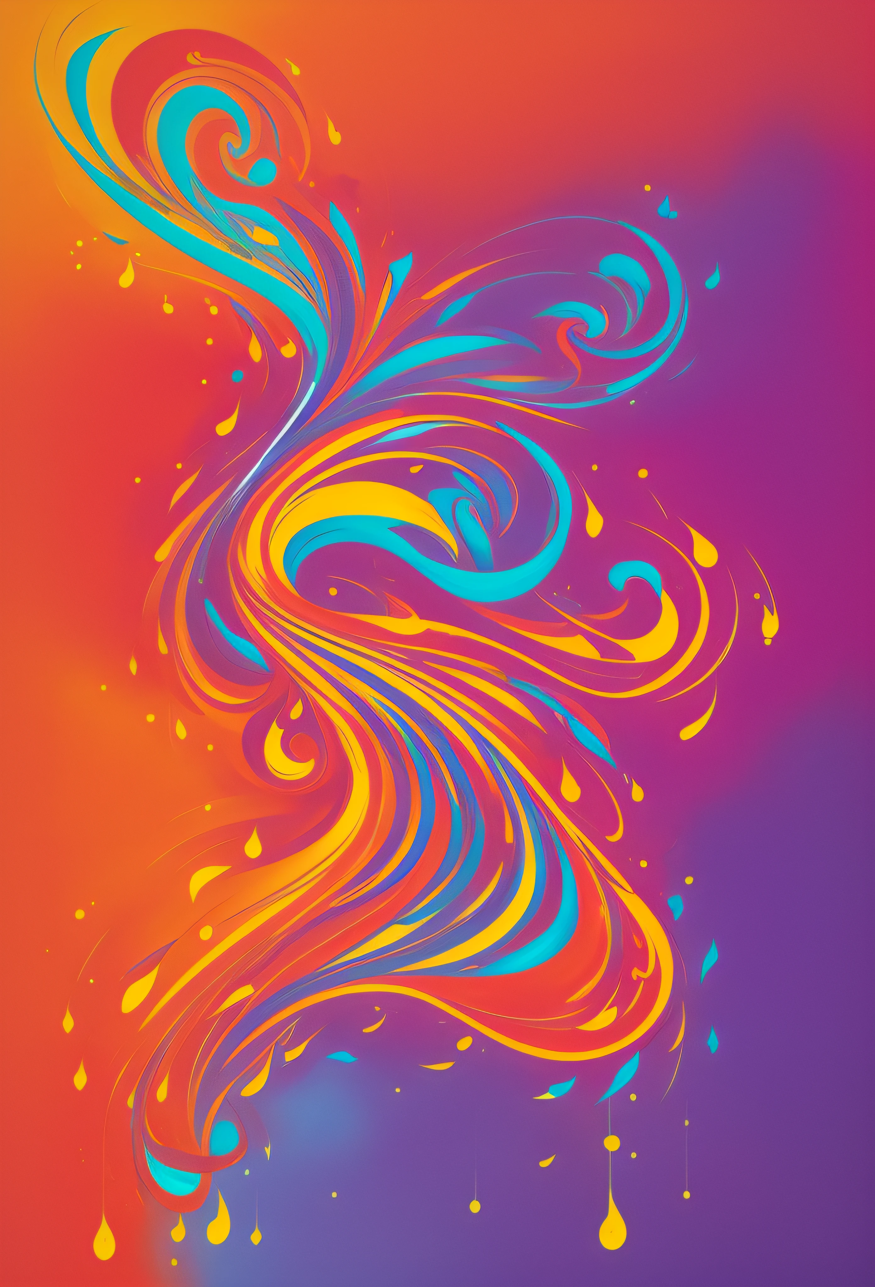 musical note,Luminous design,pastelcolor,Ink drops,Autumn lights,Dripping paint,oil painted,Abstract beauty,Heavy strokes