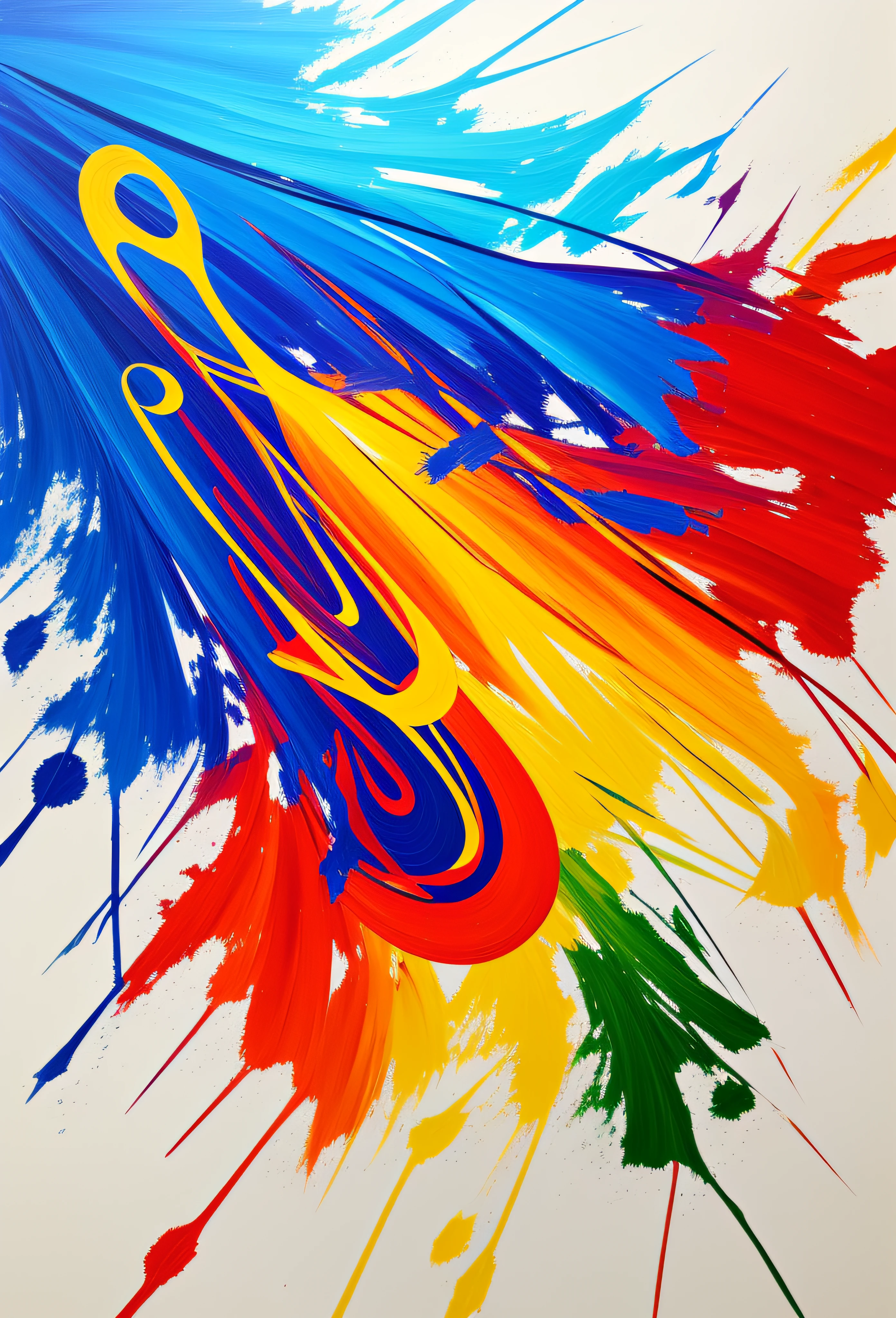 musical note,Dripping paint,oil painted,Abstract beauty,Heavy strokes