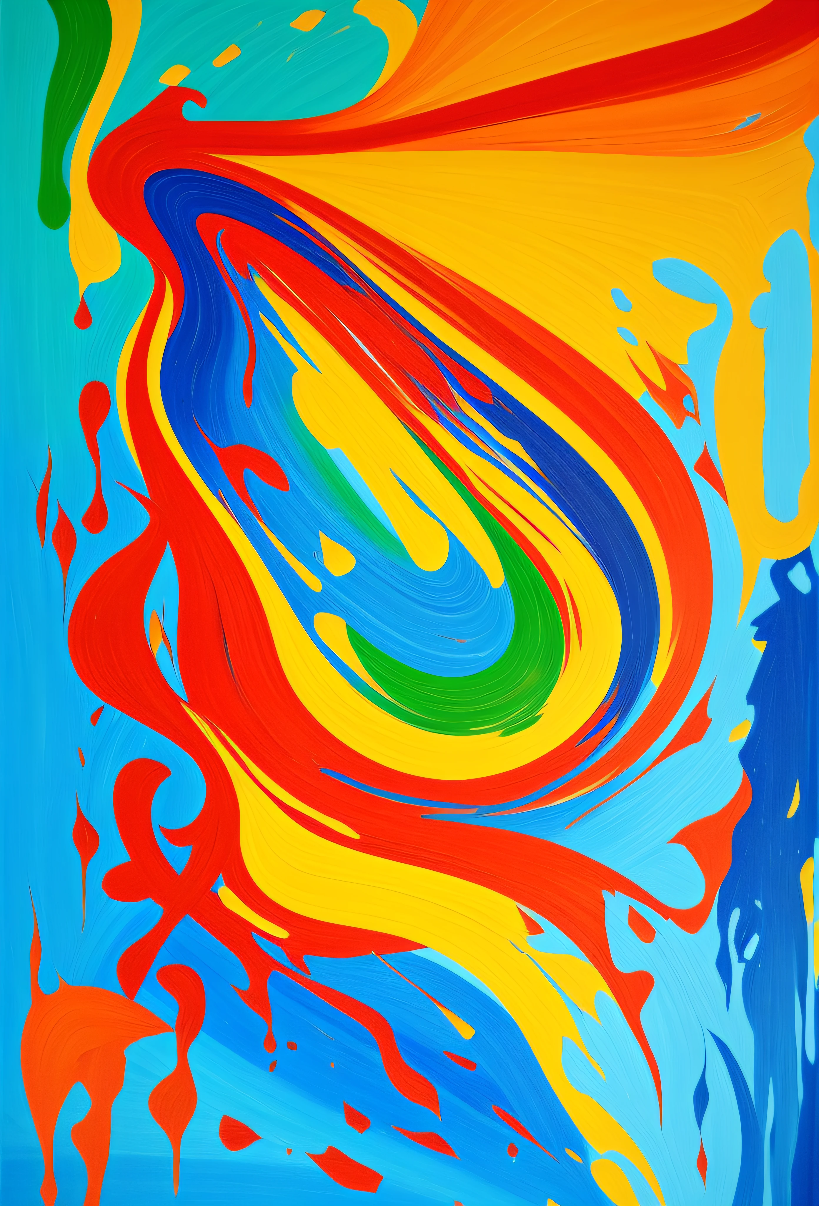 musical note,Dripping paint,oil painted,Abstract beauty,Heavy strokes