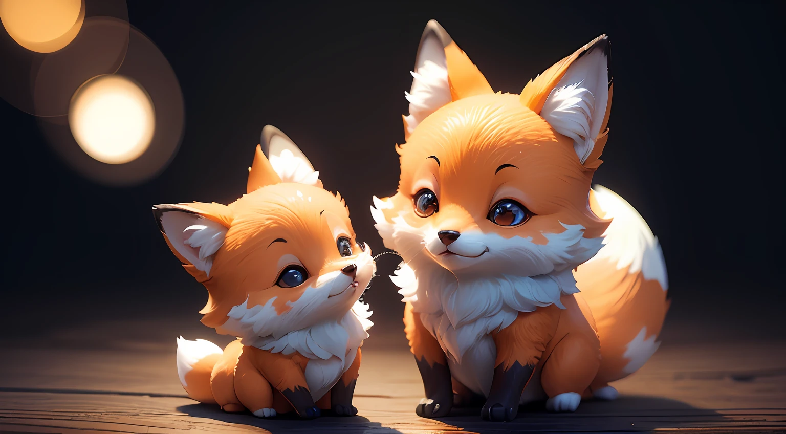 Cute little hyperrealist fox parent and child, Chibi, adorable and fluffy, Logo Design, cartoon, cinematic lighting effect, Charming, 3D vector art, Cute and quirky, Fantasy Art, Bokeh, handdraw, Digital Painting, Soft lighting, Isometric style, photo realistic render, Highly detailed clean, Vector image, photo-realistic Masterpiece, Professional Photography, simple space backdrop, Flat white background, isometric, vibrant vector