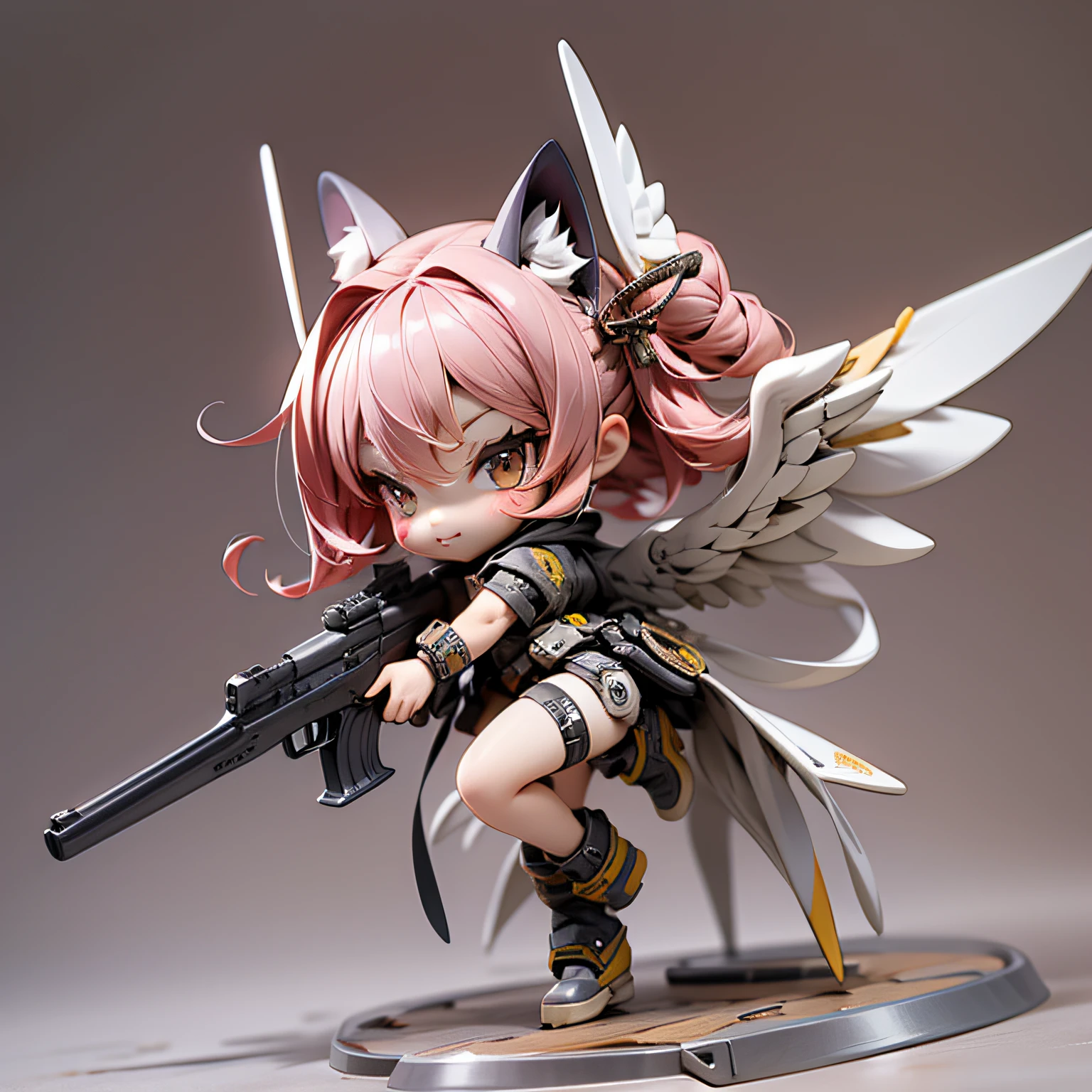 blink, chibi, Complete broker, Mega Mini, The body is steel., Metal., The legs are steel., Metal., My favorite cat ears, The wings are steel., Metal., The gun is metal steel..