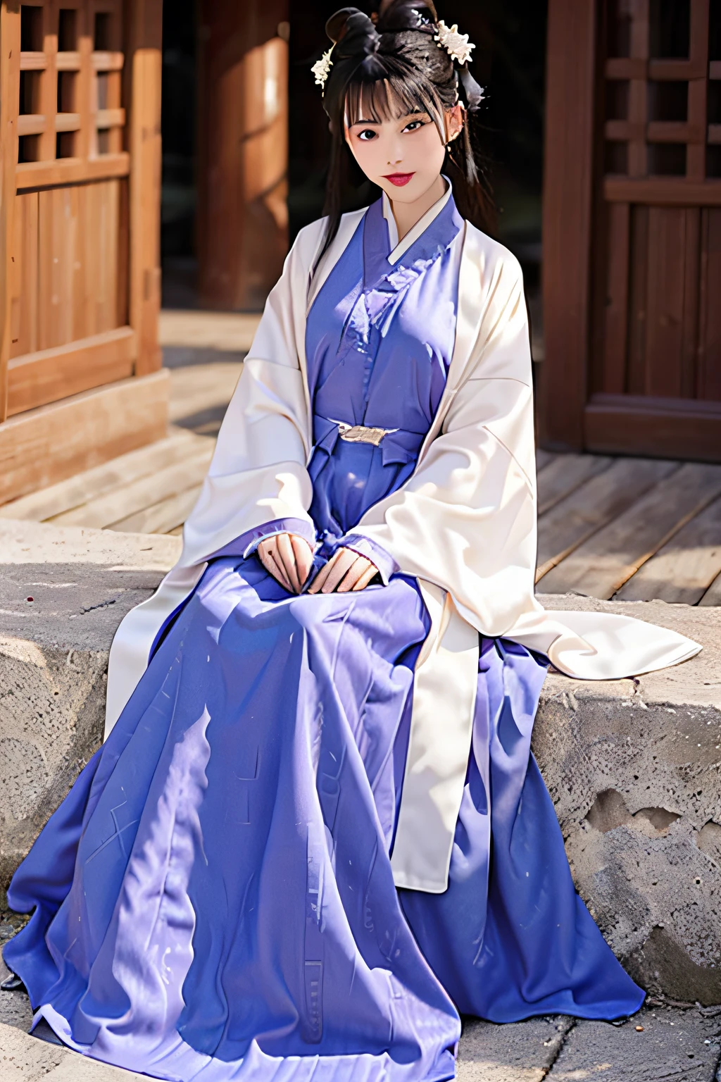 (8k,Need,tmasterpiece),(realisticlying,realisticlying),1girl,adolable,dated,(ssmile),(ssmile)Bigchest,美丽细致的眼睛,dampness,Sateen,(Han dynasty,Hanfu)