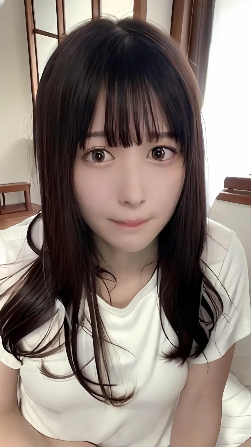 doress、(Photorealsitic:1.4)、(hyper realisitic:1.4)、(realisitic:1.3)、(Smooth lighting:1.05)、(Improved lighting quality in movies:0.9)、32K、1girl in、20 years girl、Realistic lighting、Back lighting、Facial light、raytrace、(brightened light:1.2)、(enhanced quality:1.4)、(Top quality real texture skins:1.4)、finely eye、finerly detailed face、Fine quality eye、(Tired, sleepy and satisfied:0.0)、 close up of face、tshirts、(enhance body line mood:1.1)、(Increase the beauty of skin texture:1.1)、((fukada kyoko))、Lakes in Switzerland、mountain ranges