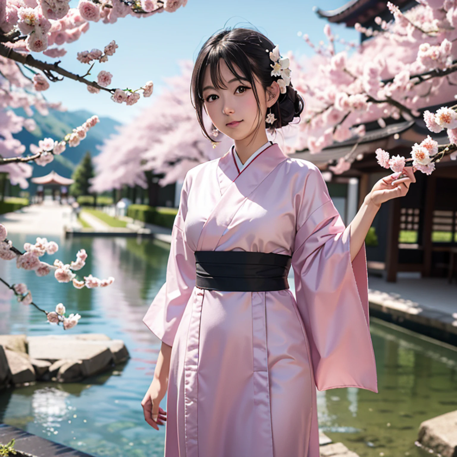 SakuraNS,blossoms(8K,best qualtiy,tmasterpiece:1.2),realisticlying,(realisticlying:1.37),A detailed,best qualtiy,A high resolution,photo level,Don't be characterized,light pink,blossoms, hasselblatt,photo level