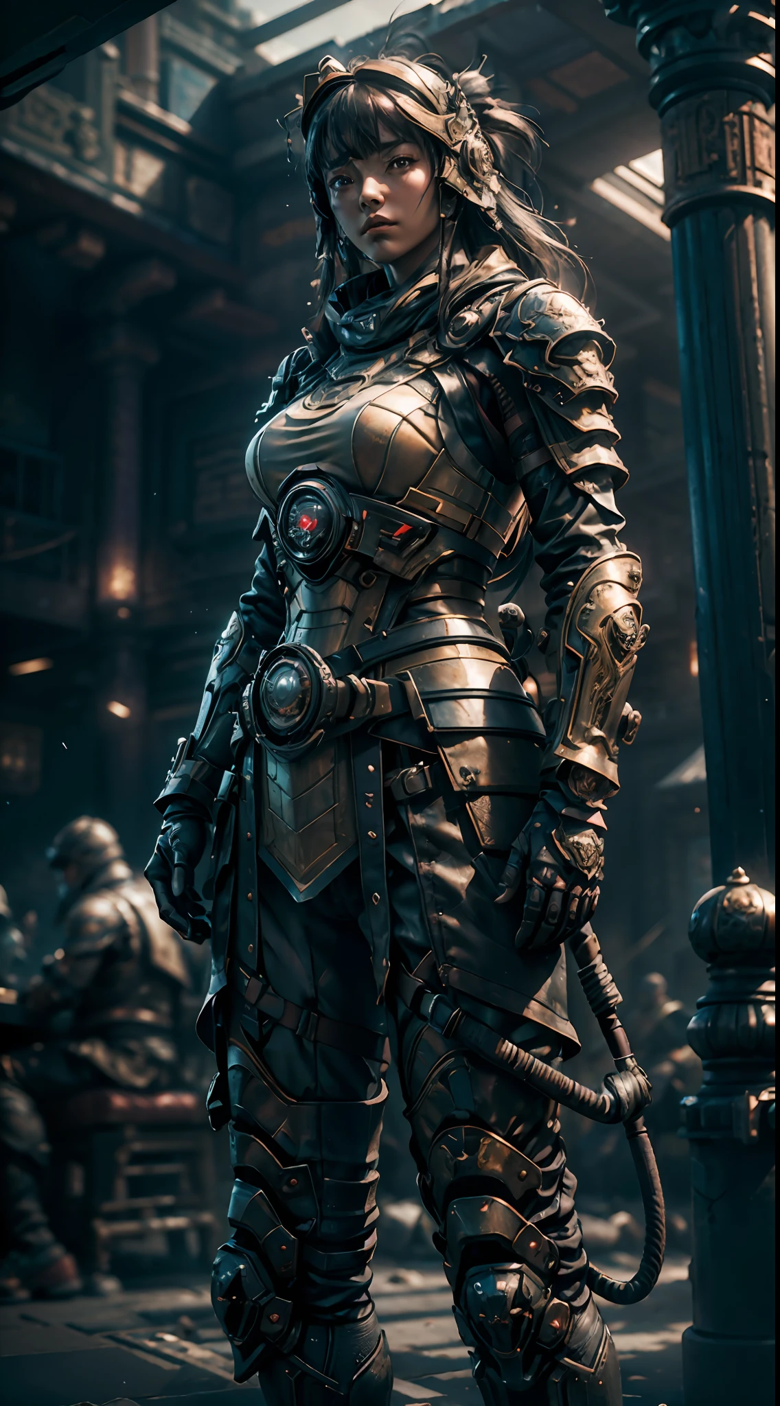 ((Best quality)), ((masterpiece)), (detailed:1.4), 3D, an image of a beautiful cyberpunk female,HDR (High Dynamic Range),Ray Tracing,NVIDIA RTX,Super-Resolution,Unreal 5,Subsurface scattering,PBR Texturing,Post-processing,Anisotropic Filtering,Depth-of-field,Maximum clarity and sharpness,Multi-layered textures,Albedo and Specular maps,Surface shading,Accurate simulation of light-material interaction,Perfect proportions,Octane Render,Two-tone lighting,Wide aperture,Low ISO,White balance,Rule of thirds,8K RAW,