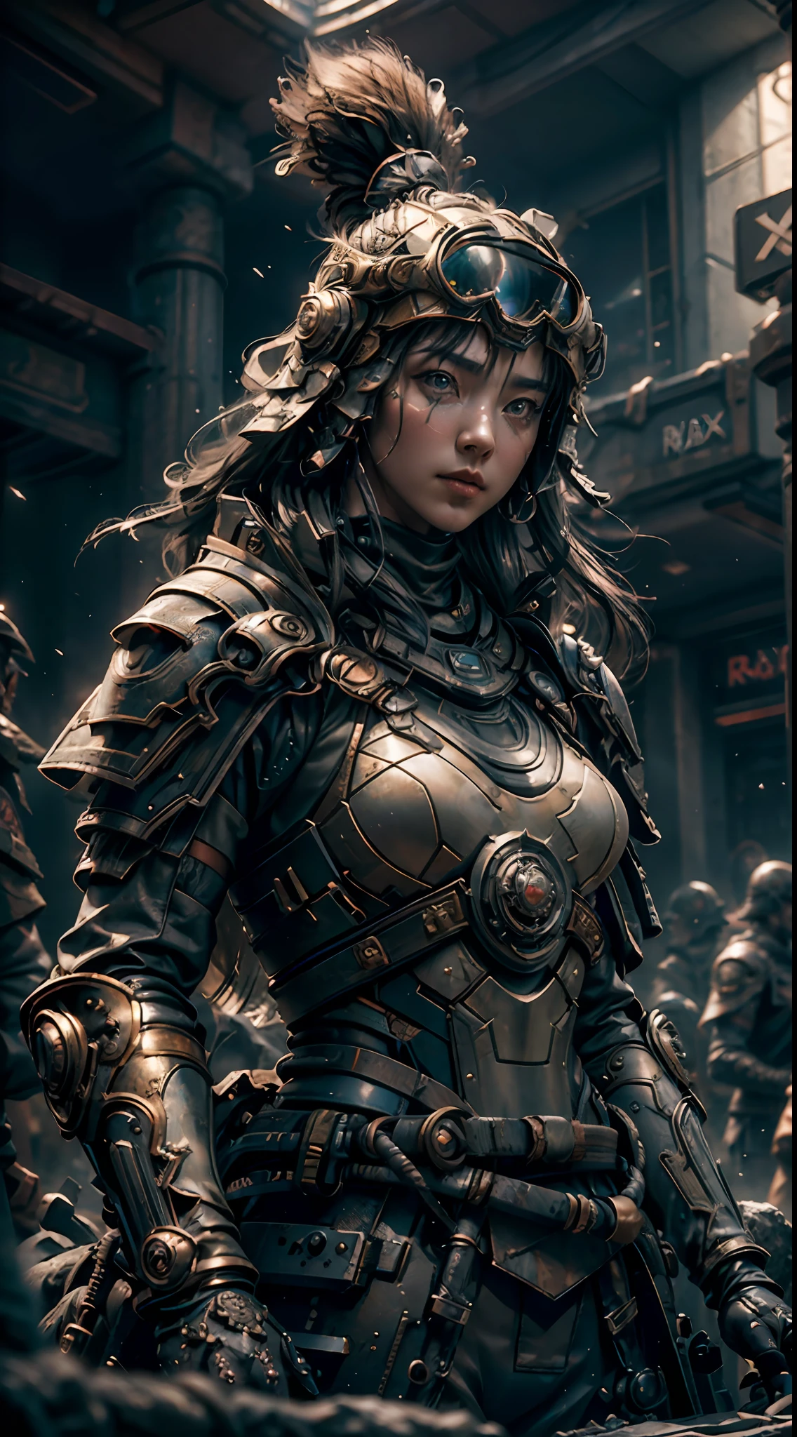 ((Best quality)), ((masterpiece)), (detailed:1.4), 3D, an image of a beautiful cyberpunk female,HDR (High Dynamic Range),Ray Tracing,NVIDIA RTX,Super-Resolution,Unreal 5,Subsurface scattering,PBR Texturing,Post-processing,Anisotropic Filtering,Depth-of-field,Maximum clarity and sharpness,Multi-layered textures,Albedo and Specular maps,Surface shading,Accurate simulation of light-material interaction,Perfect proportions,Octane Render,Two-tone lighting,Wide aperture,Low ISO,White balance,Rule of thirds,8K RAW,