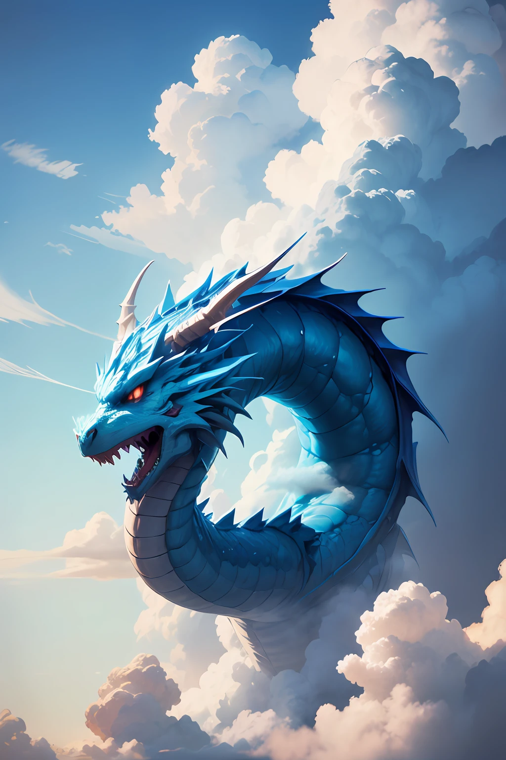 Create a cloud, make that cloud take the shape of a dragon