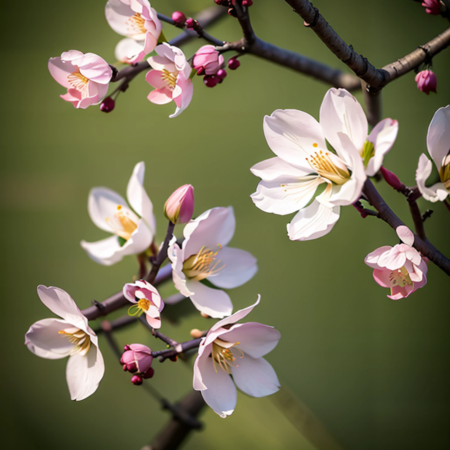 peach blossom,blossoms(8K,best qualtiy,tmasterpiece:1.2),realisticlying,(realisticlying:1.37),A detailed,best qualtiy,A high resolution,photo level,Don't be characterized,blue colors,blossoms, hasselblatt,photo level,Macro