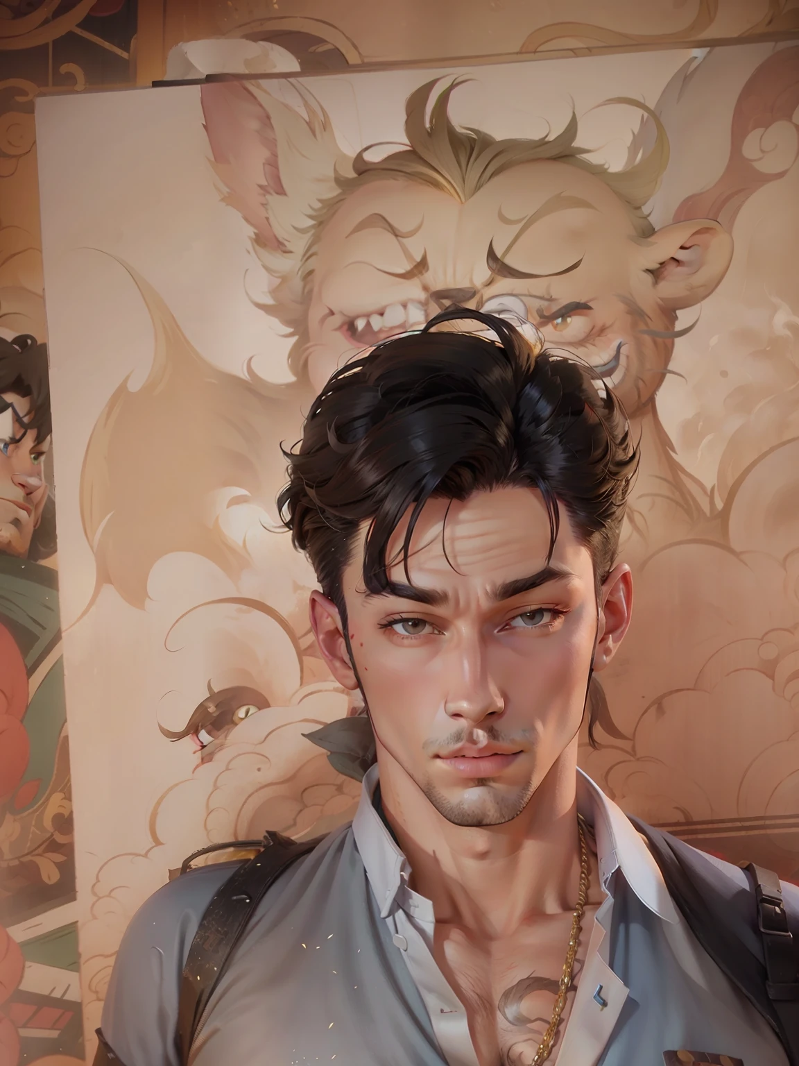 Cartoon handsome