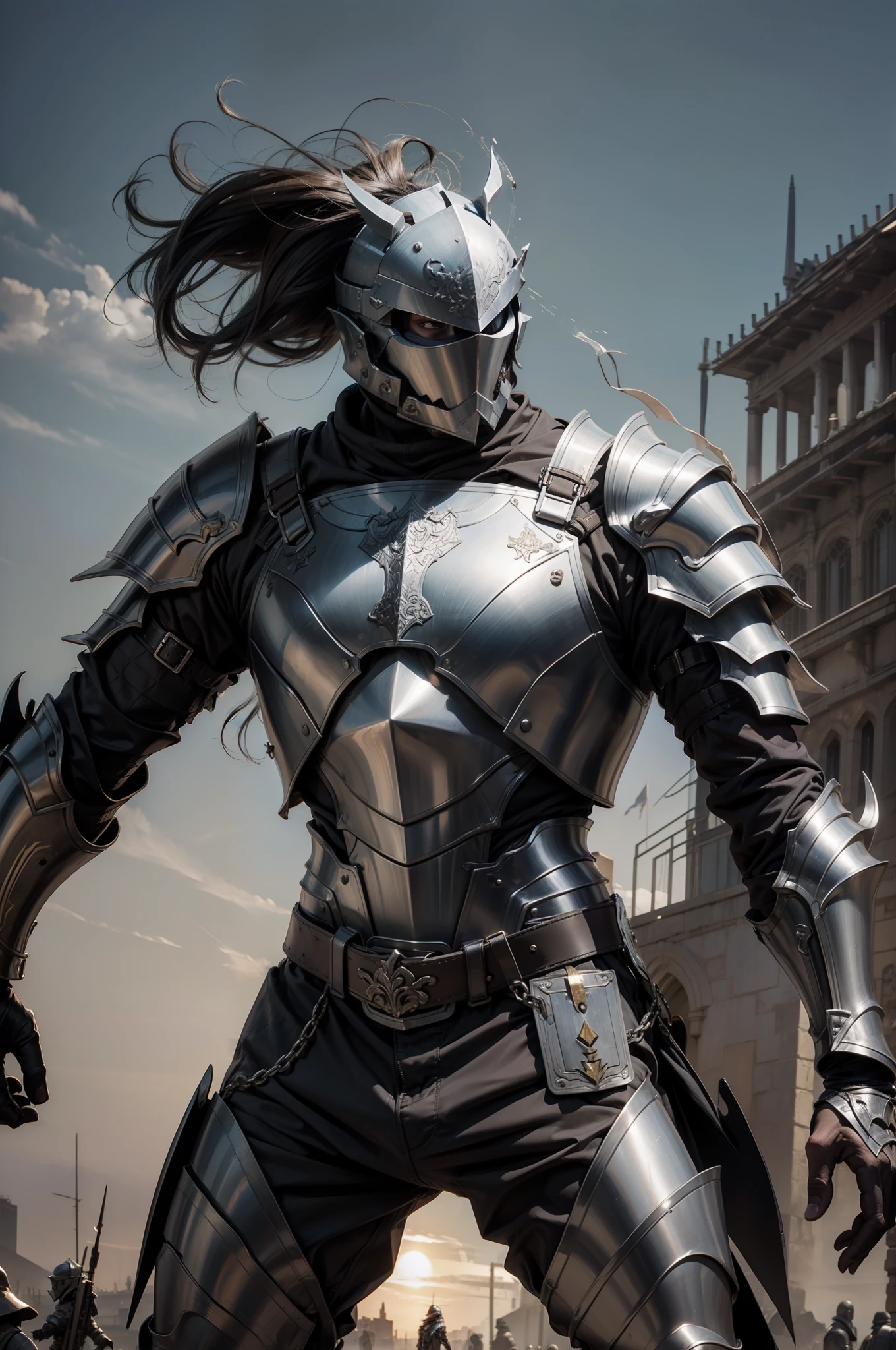 Metal Heavy Scale mail Armor, ((pants))