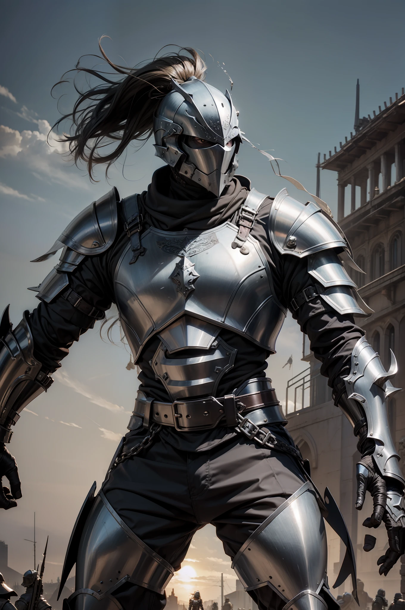 Metal Heavy Scale mail Armor, ((pants))