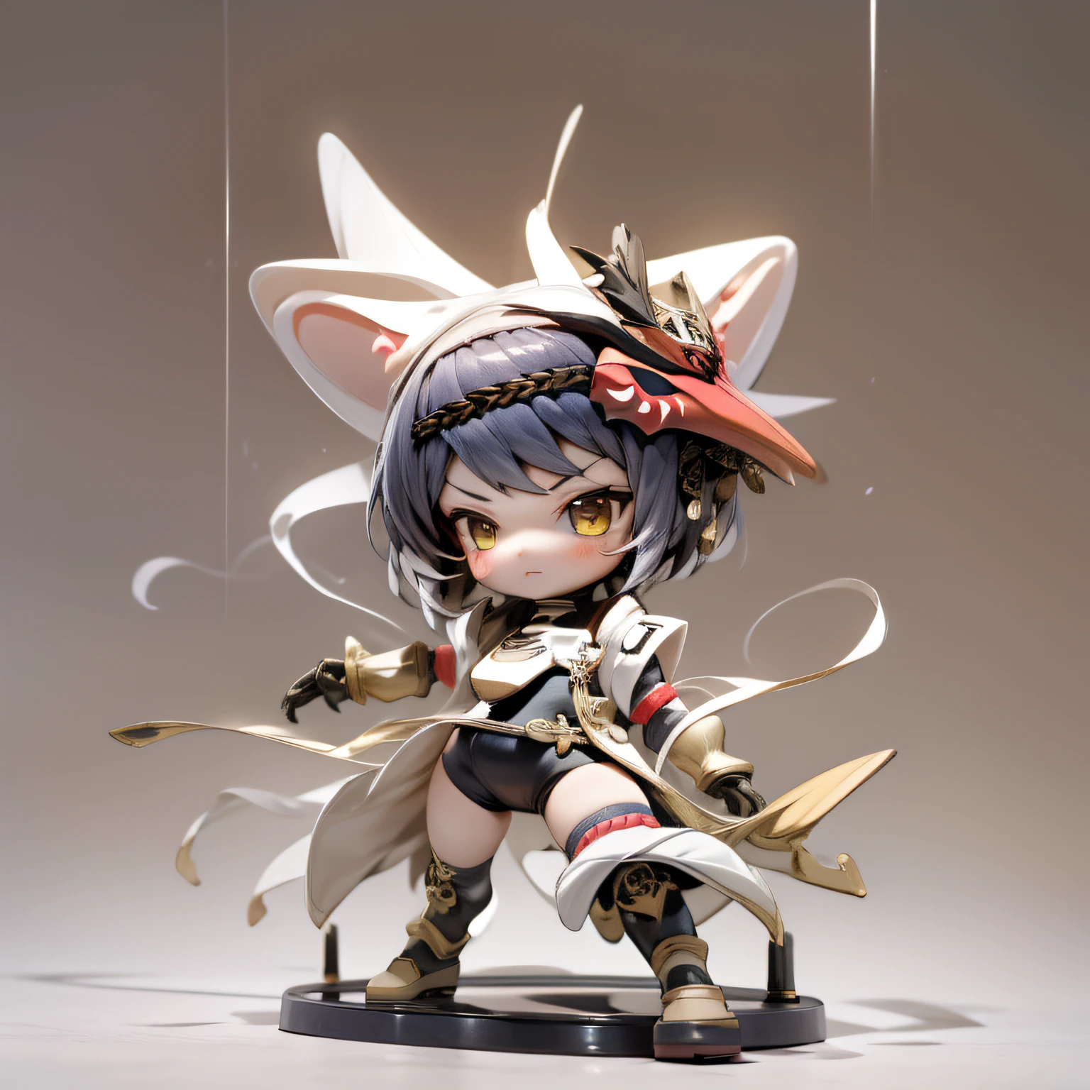 chibi，Full body, Minimake，The hull is very short..............，Little Dwarf，，Mecha Body，Mecha limbs，Mecha Arm，Mecha legs，My favorite cat ears