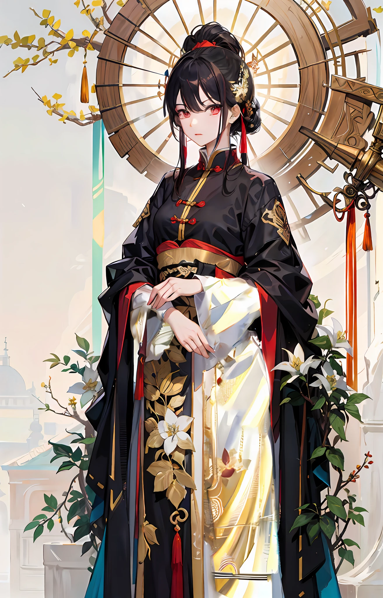 China's sleeve，Gold decoration，Chinese outfit