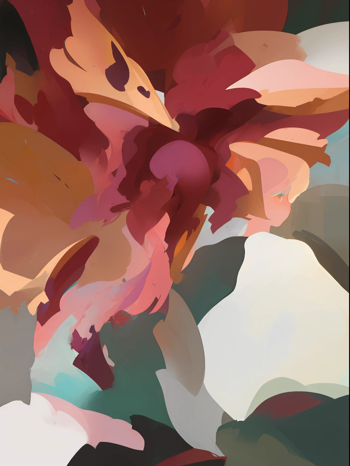 pintura de uma pintura de uma flor com um monte de cores, inspirado em Julian Schnabel, inspirado por Abraham van Calraet, inspirado em Cecily Brown, inspirado em Esteban Vicente, inspirado em Lois Dodd, inspirado por James Brooks, inspirado em Jacob Jordaens, digital oil on canvas, inspirado em Pamela Ascherson, inspirado em Elaine de Kooning