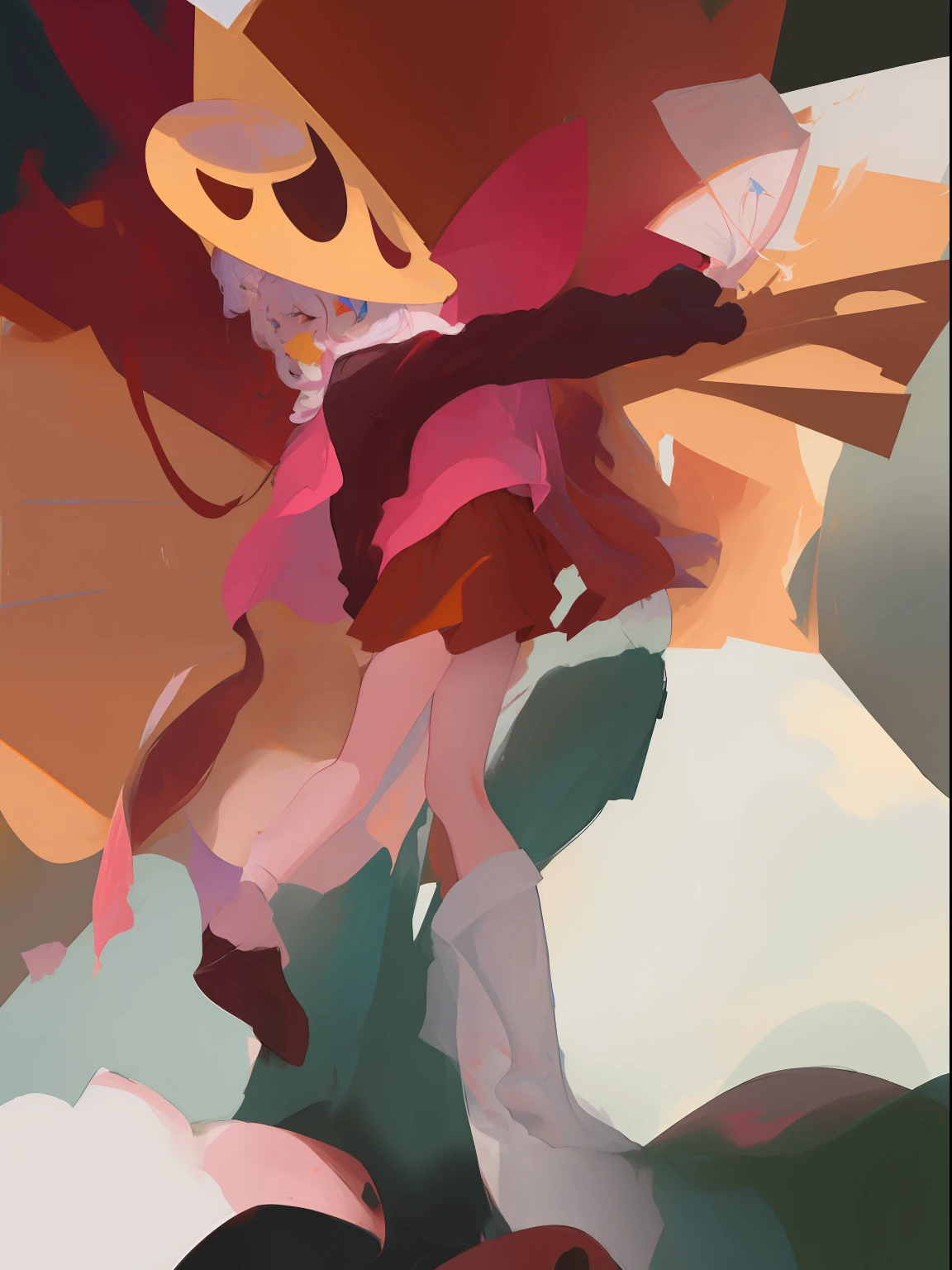 pintura de uma pintura de uma flor com um monte de cores, inspirado em Julian Schnabel, inspirado por Abraham van Calraet, inspirado em Cecily Brown, inspirado em Esteban Vicente, inspirado em Lois Dodd, inspirado por James Brooks, inspirado em Jacob Jordaens, digital oil on canvas, inspirado em Pamela Ascherson, inspirado em Elaine de Kooning
