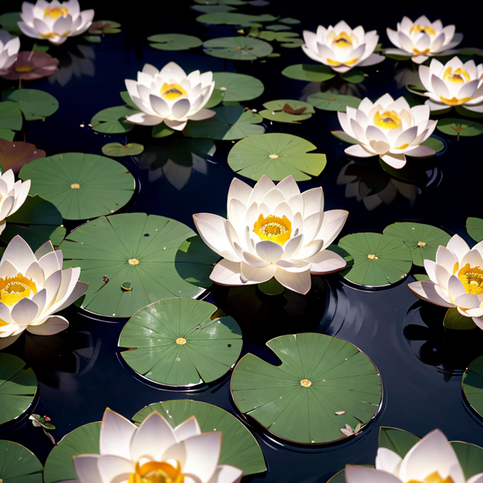 lotuses，lotus flower,blossoms（8K，best qualtiy，tmasterpiece：1.2），realisticlying，（realisticlying：1.37），A detailed，best qualtiy，A high resolution,Photo level,Don't be characterized，blue colors,blossoms, hasselblatt,Photo level,negative space，Clear reflection