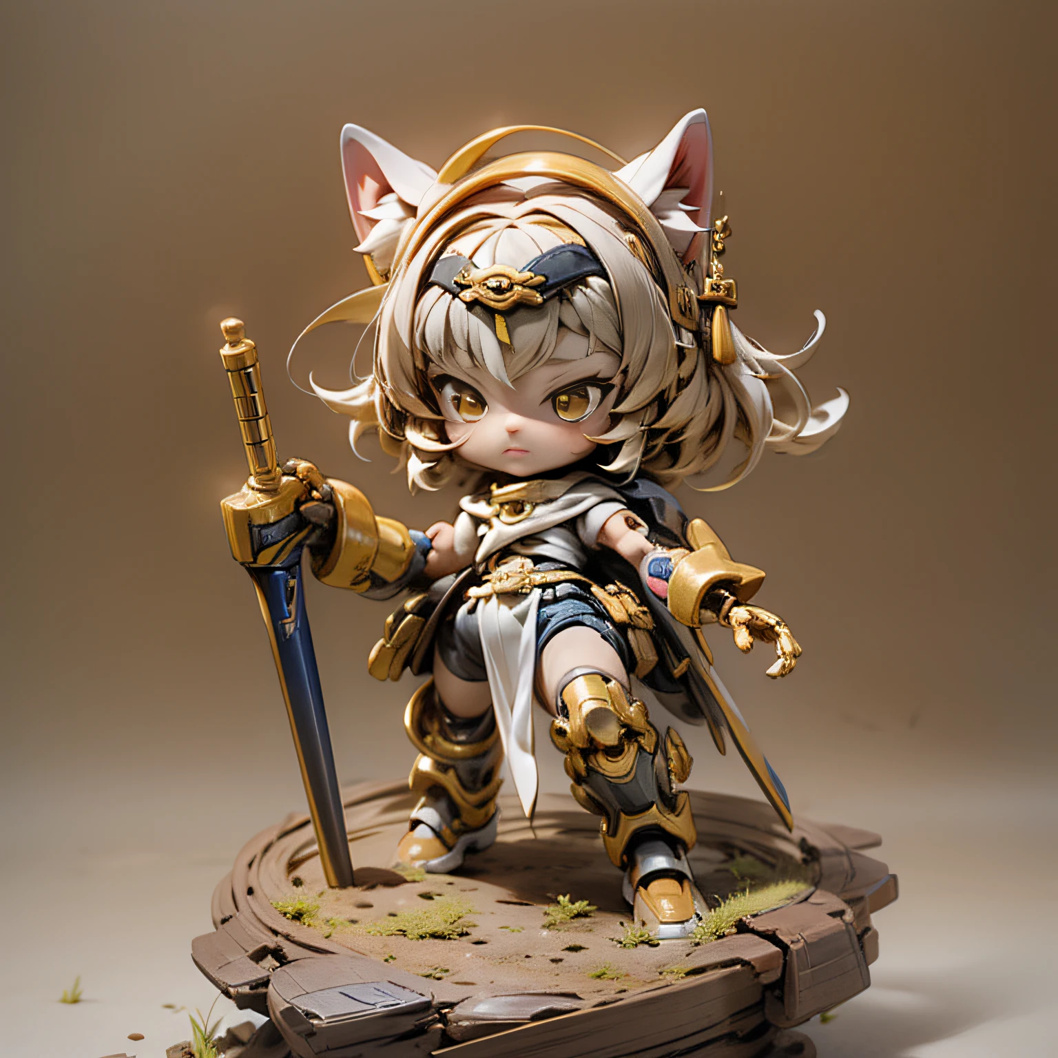 chibi，Full body, Minimake，The hull is very short.................，Little Dwarf，，Mecha Body，Mecha limbs，Mecha Arm，Mecha legs，My favorite cat ears