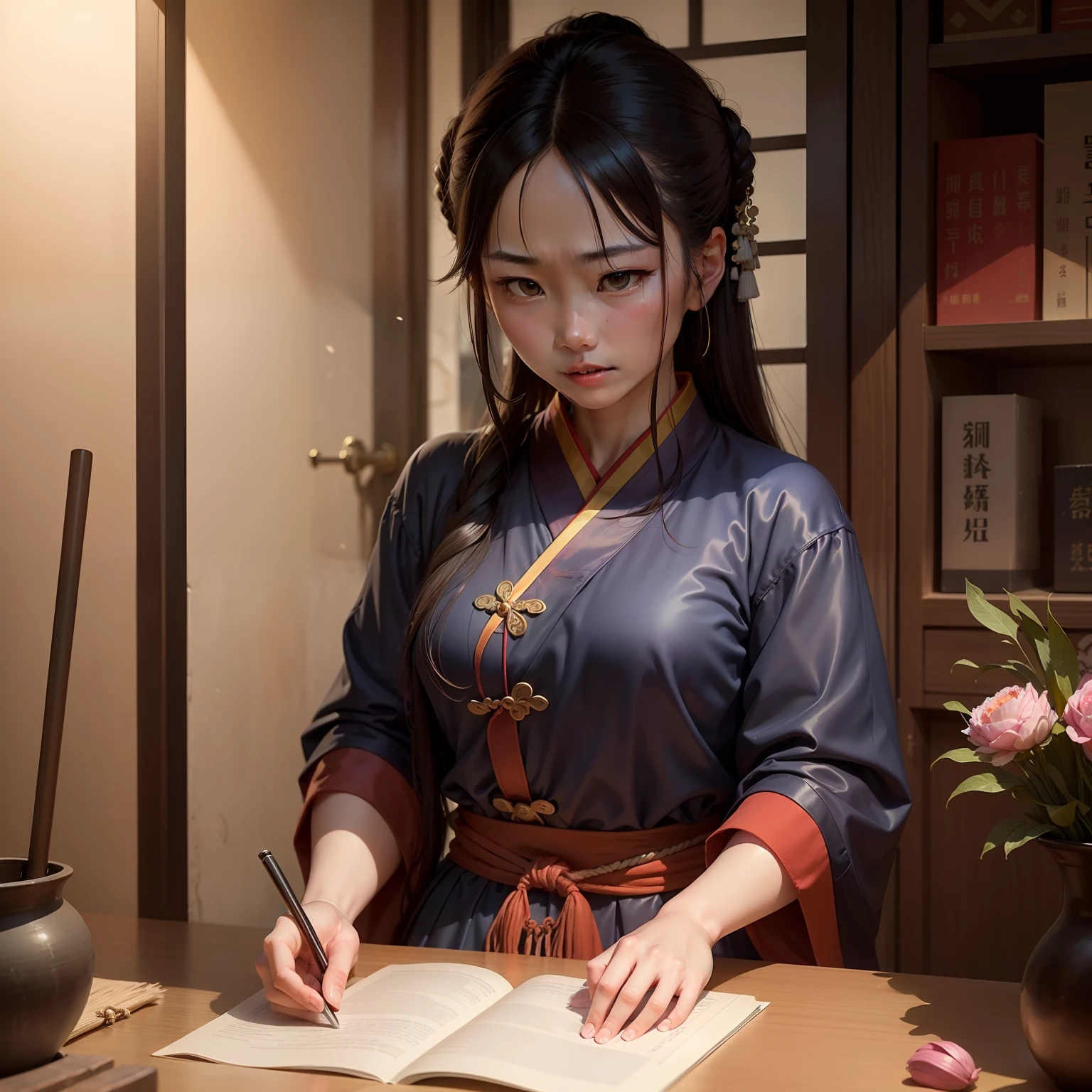 What happened to Cuihua's sister-in-law just now,I don't seem to have offended her?”
On the way to Qin Xue's house,Lu Fan asked Qin Xue with some curiosity!
Lin Lele is also a woman,She could naturally see that Han Cuihua was jealous!
Just as she was about to start dialing Lu Fan,Qin Xue said suddenly:"Maybe someone in the village messed with her.",You know she's always had that temper!”
"Yes, too!”
Lu Fan is very simple in terms of male and female feelings,After hearing Qin Xue say this, he felt that this might really be the case!
Lin Lele originally planned to tell Lu Fan,But she also saw Qin Xue's thoughts about Lu Fan,It's not convenient for her to participate in this kind of thing,So it wasn't said!
"Lele,That's my home?”
"Somewhat broken,Don't you mind!”
Qin Xue pointed to a dilapidated tile house in front,A little embarrassed said!
This way it goes,Most of the houses Lin Lele saw were like this。
This can be seen from this,It's so poor here,No wonder Lu Fan wanted her to publicize for their village?
"Wang..."
When the three of them just walked to Qin Xue's door,After the dog in the yard heard the footsteps,He cried out loudly!
"Rhubarb,Don't bark!”
Qin Xue walked into the courtyard,Scolding the yellow dog in the yard。
Lu Fan and Lin Lele walked into the courtyard from outside,Lu Fan placed the bundle of books in his hand on the stone table in the courtyard!
Right at this time,Qin Xue's father, Qin Shuigen, walked out of the house on crutches。
"Light snow,What are you doing?,Only came back now?Qin Shuigen asked with some dissatisfaction。
Qin Xue was obviously a little afraid of her father,Quiet Answer Path:"I went to town to buy books for the students!”
Who knew that Qin Shuigen immediately opened his mouth and reprimanded:"I told you a long time ago,Let you quit this broken job,You just don't listen!”
"You're going to marry Zhu Wu soon,Then it will be waiting to be blessed,And expect you to earn that little money!”
"Daddy,You are so willi