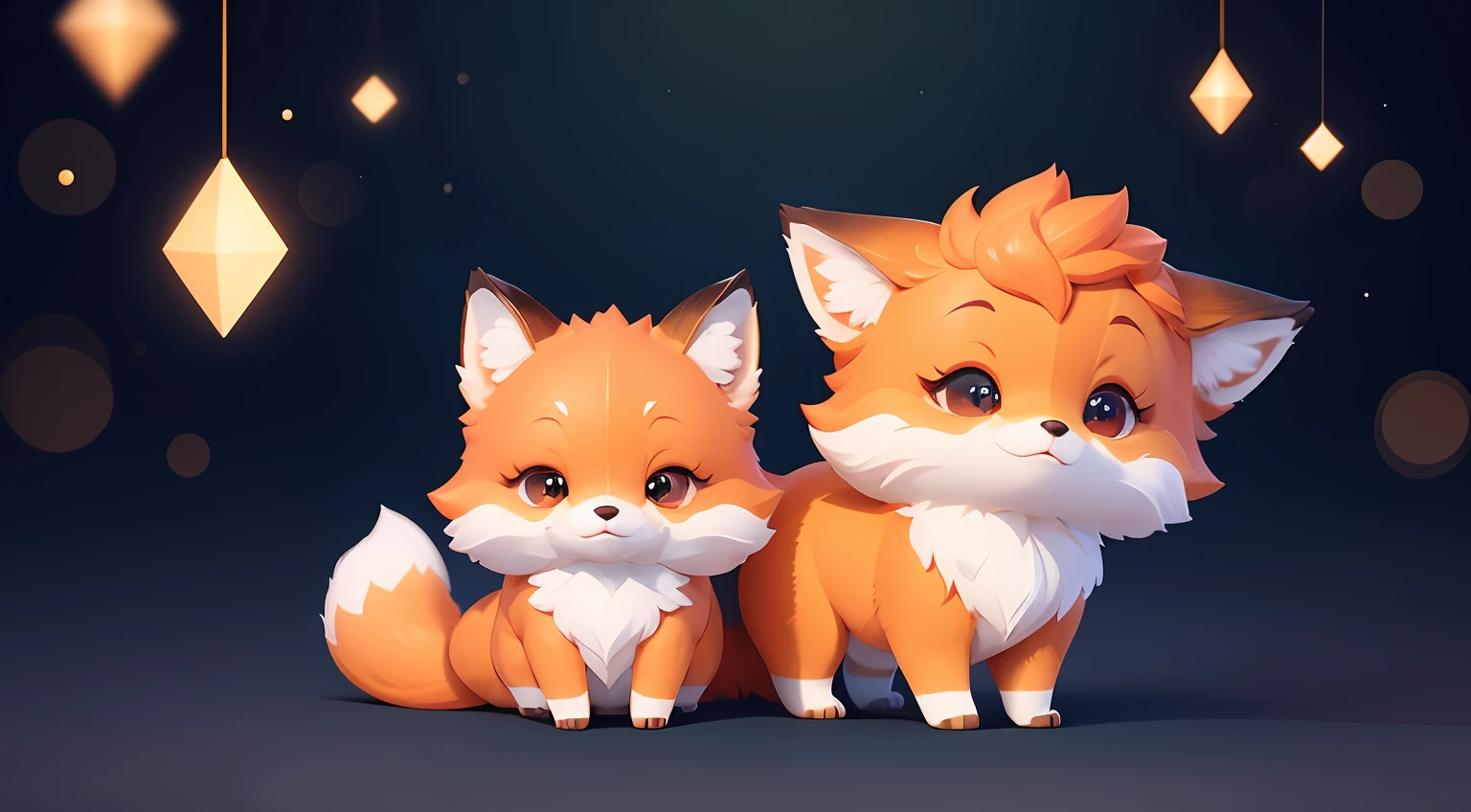 Winters、Cute little hyperrealist fox parent and , Chibi, adorable and fluffy, Logo Design, cartoon, cinematic lighting effect, Charming, 3D vector art, Cute and quirky, Fantasy Art, Bokeh, handdraw, Digital Painting, Soft lighting, Isometric style, photo realistic render, Highly detailed clean, Vector image, photo-realistic Masterpiece, Professional Photography,, white backgrounid, isometric, vibrant vector