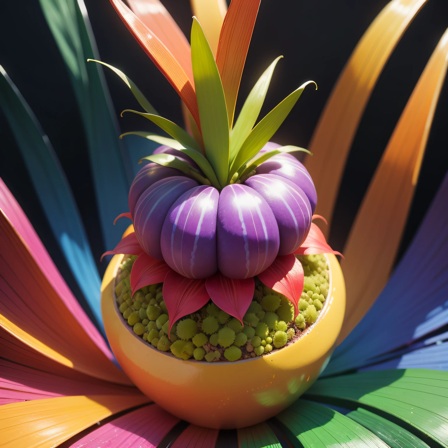 "an exotic and colorful alien plant"