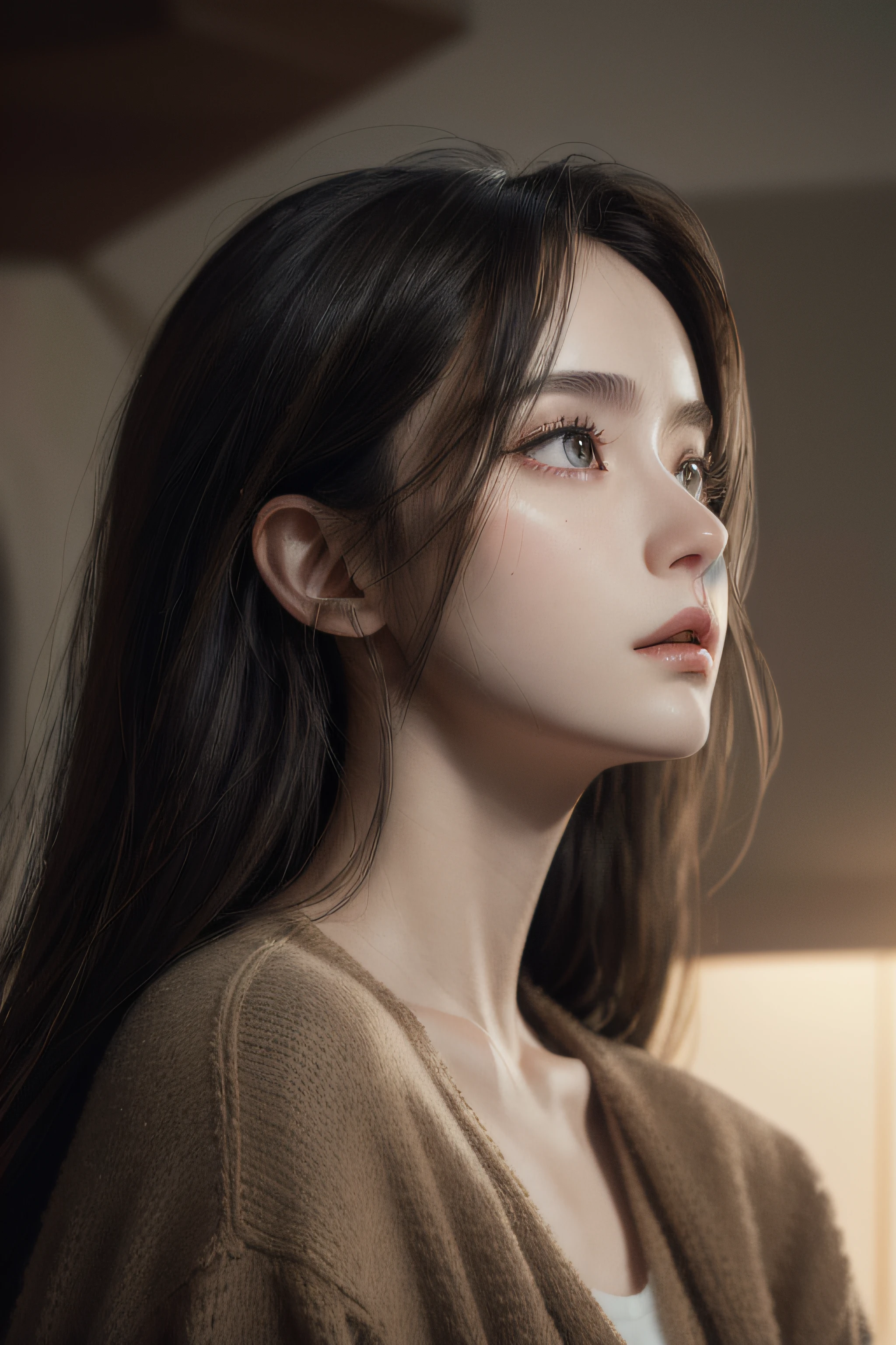 (masterpiece:1.2), (best quality:1.2), hyper realistic,highestres,absurdres,extremely detailed,volumetic,dramatic lighting,
1girl,detailed eyes,face,looking away,