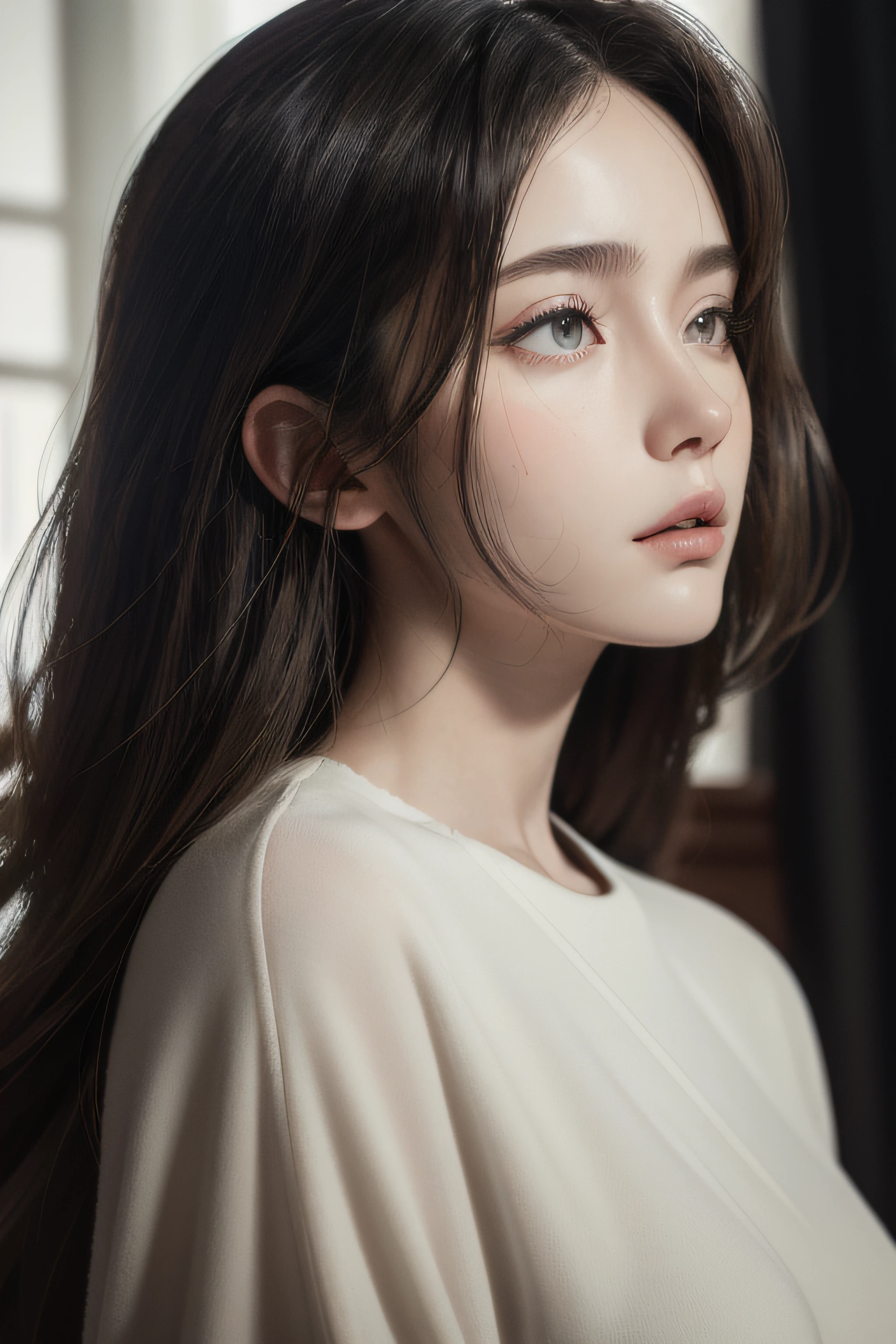 (masterpiece:1.2), (best quality:1.2), hyper realistic,highestres,absurdres,extremely detailed,volumetic,dramatic lighting,
1girl,detailed eyes,face,looking away,