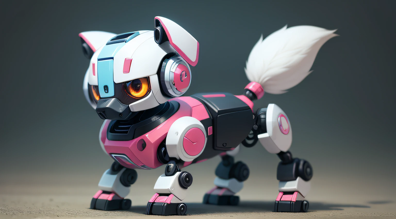 Cute robot dog,a color
