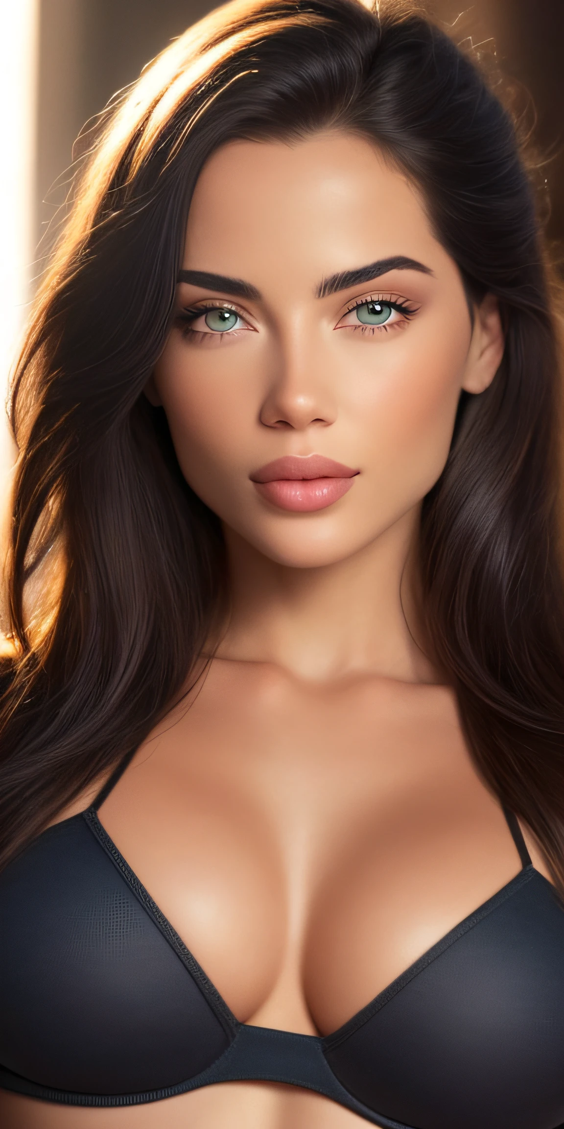 (photorealistic:1.4), (masterpiece, sidelighting, finely detailed beautiful eyes: 1.2), masterpiece*portrait, realistic, 3d face, glowing eyes, shiny hair, lustrous skin, solo, embarassed, (midriff),