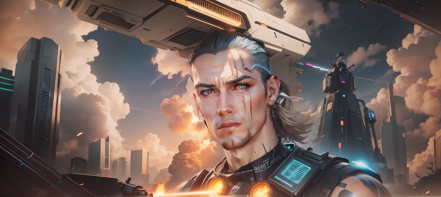 cyborg costume, cyberpunk, realism, cinematic, epic