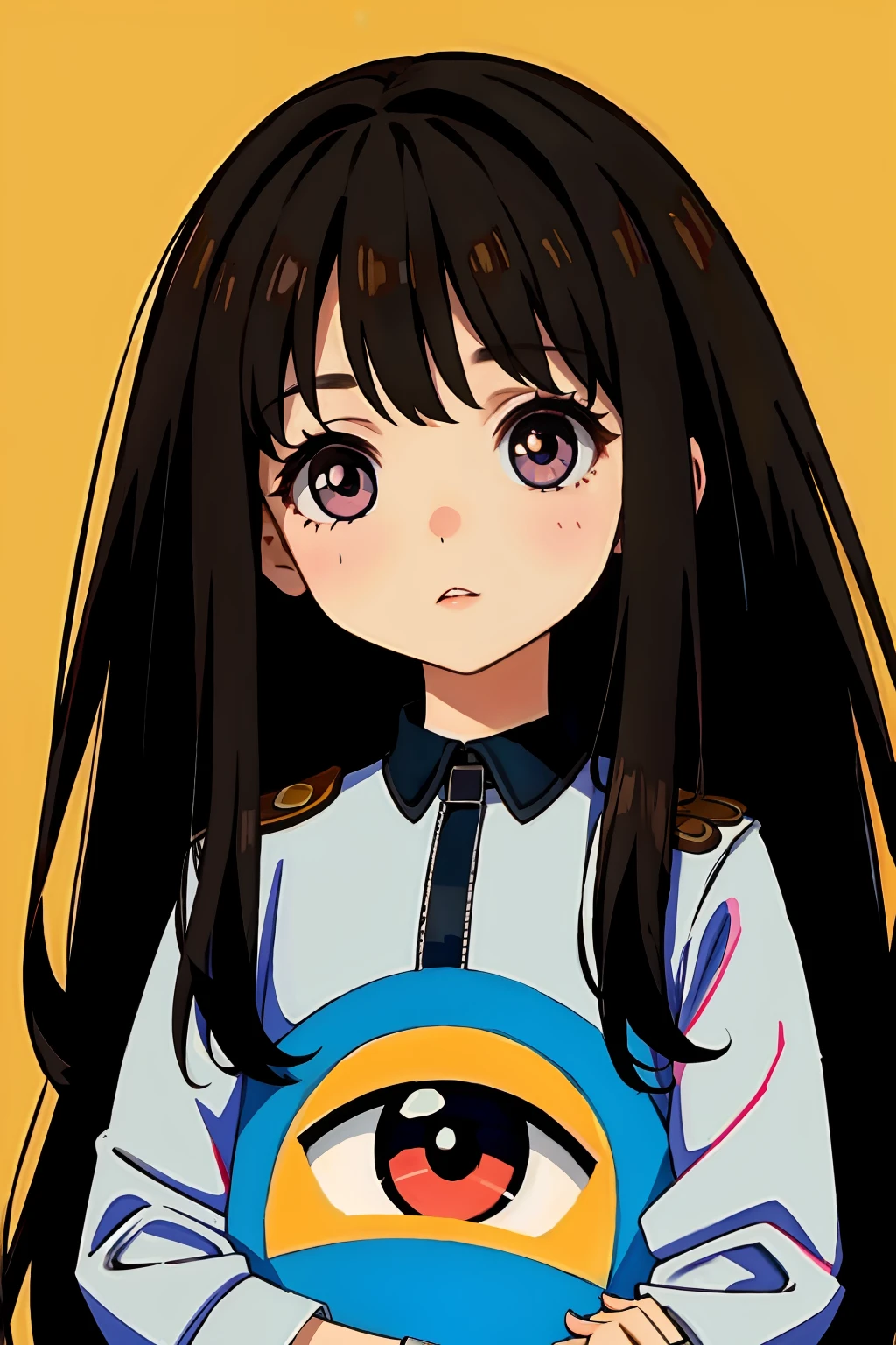 (best quality), girl,cute, huge eyes, long eyes, child:1.2