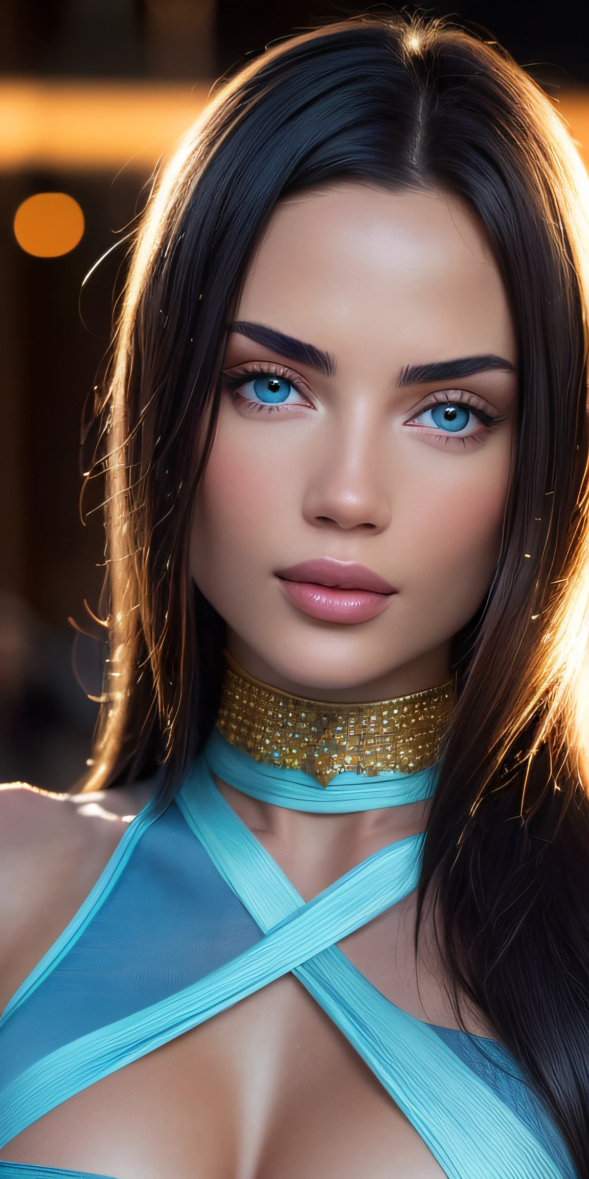 (photorealistic:1.4), (masterpiece, sidelighting, finely detailed beautiful eyes: 1.2), masterpiece*portrait, realistic, 3d face, glowing eyes, shiny hair, lustrous skin, solo, embarassed, (midriff),