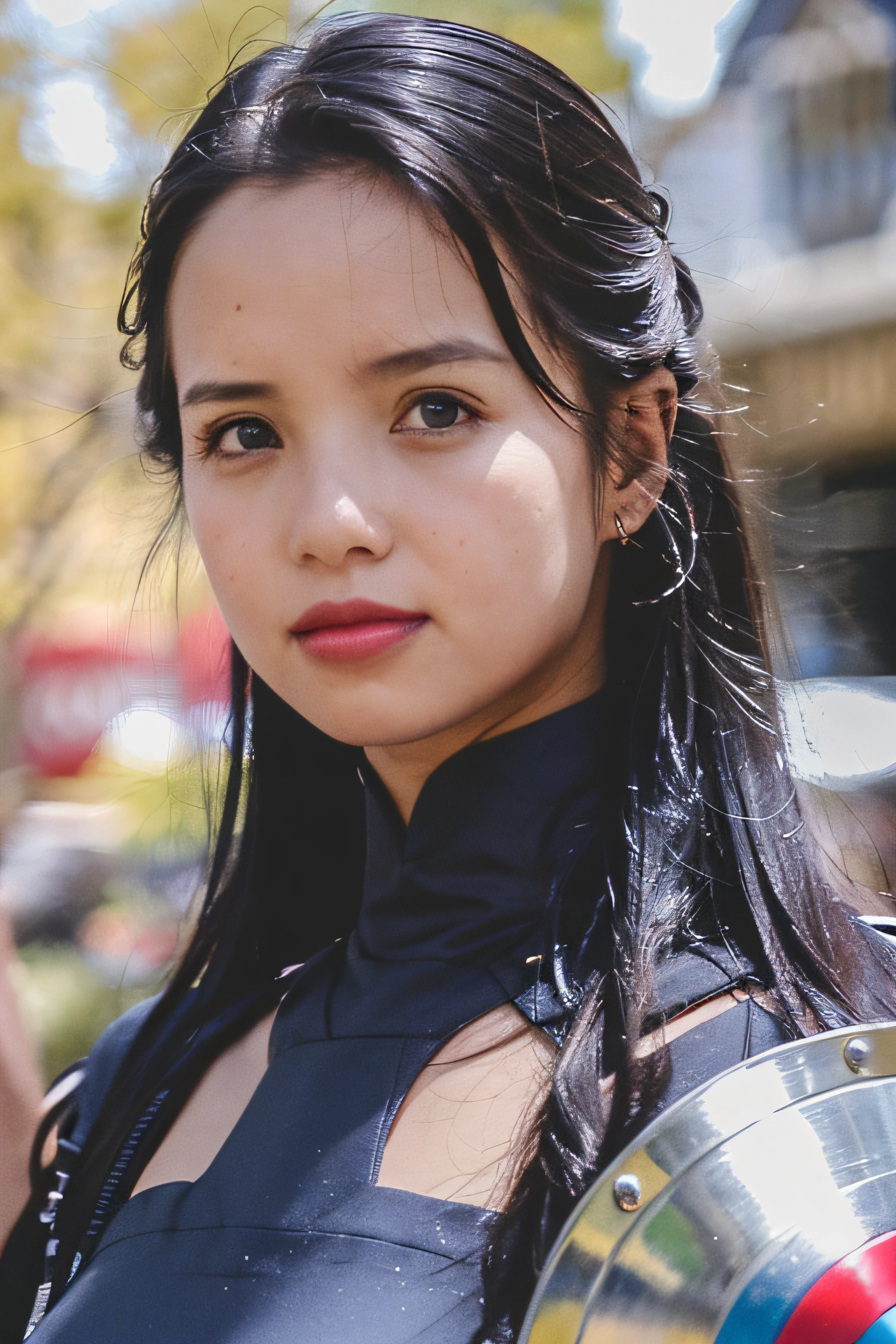 (1girl:1.3), solo, __body-parts__, official art, unified 8k wallpaper, super detailed, beautiful and aesthetic, beautiful, masterpiece, best quality, raw, masterpiece, super fine photo, best quality, super high resolution, photorealistic realism, sunlight, full-body portrait, amazing beauty, dynamic pose, delicate face, vibrant eyes, (from the front), she wears a futuristic Captain America jersey, blue color scheme, (holding a shield), A capital A on chest, very detailed abandoned warehouse background, detailed face, detailed complex busy background, messy, gorgeous, milky white, highly detailed skin, realistic skin details, visible pores, sharp focus, volumetric fog, 8k uhd, DSLR camera, high quality, film grain, fair skin, photo realism, lomography, huge metropolis in future dystopia, seen from below, translucent