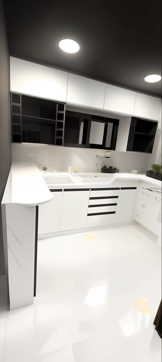 Marmol blanco mieble negro con detalles dorados piso marmol.blanco