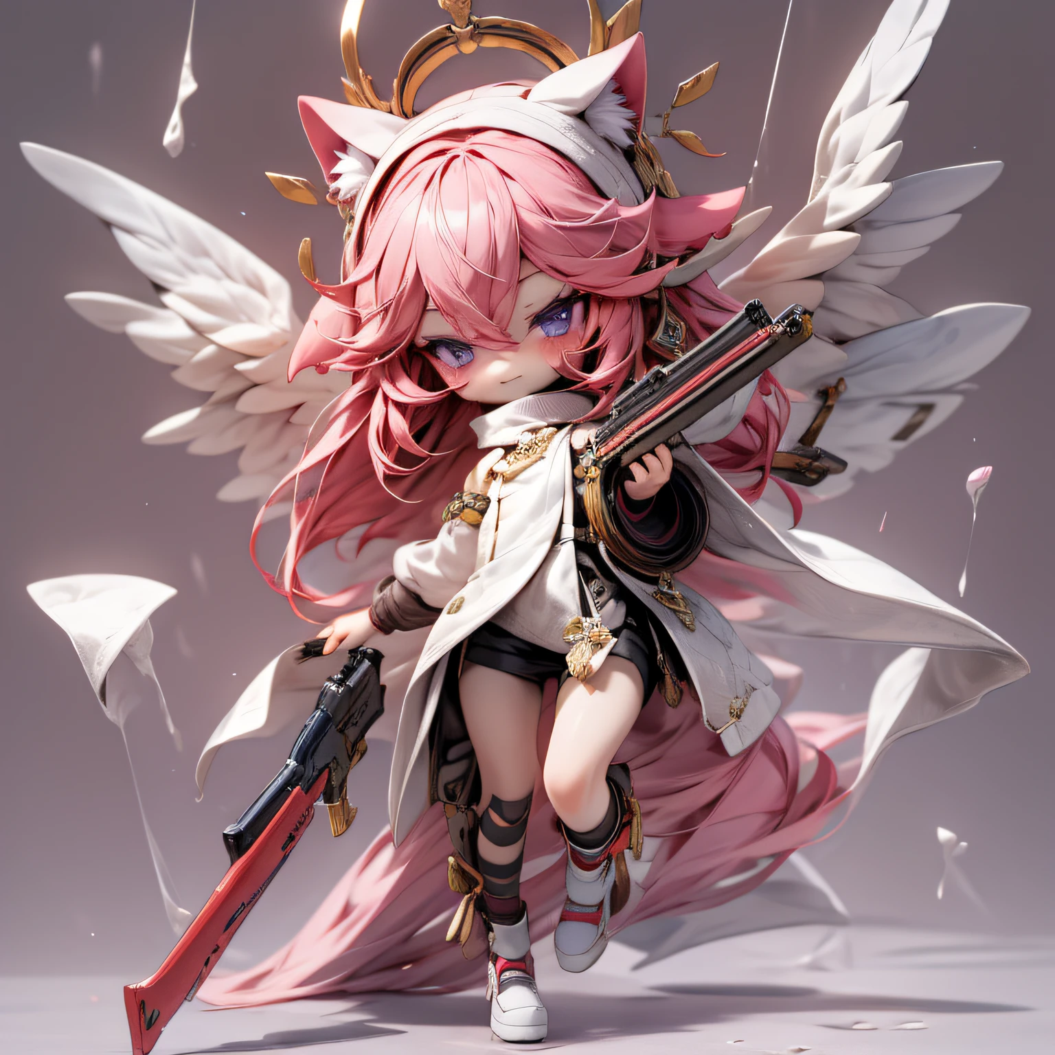 blink, chibi, Complete broker, Mega Mini, The body is steel.., Metal., The legs are steel.., Metal., My favorite cat ears, The wings are steel.., Metal., The gun is metal steel...