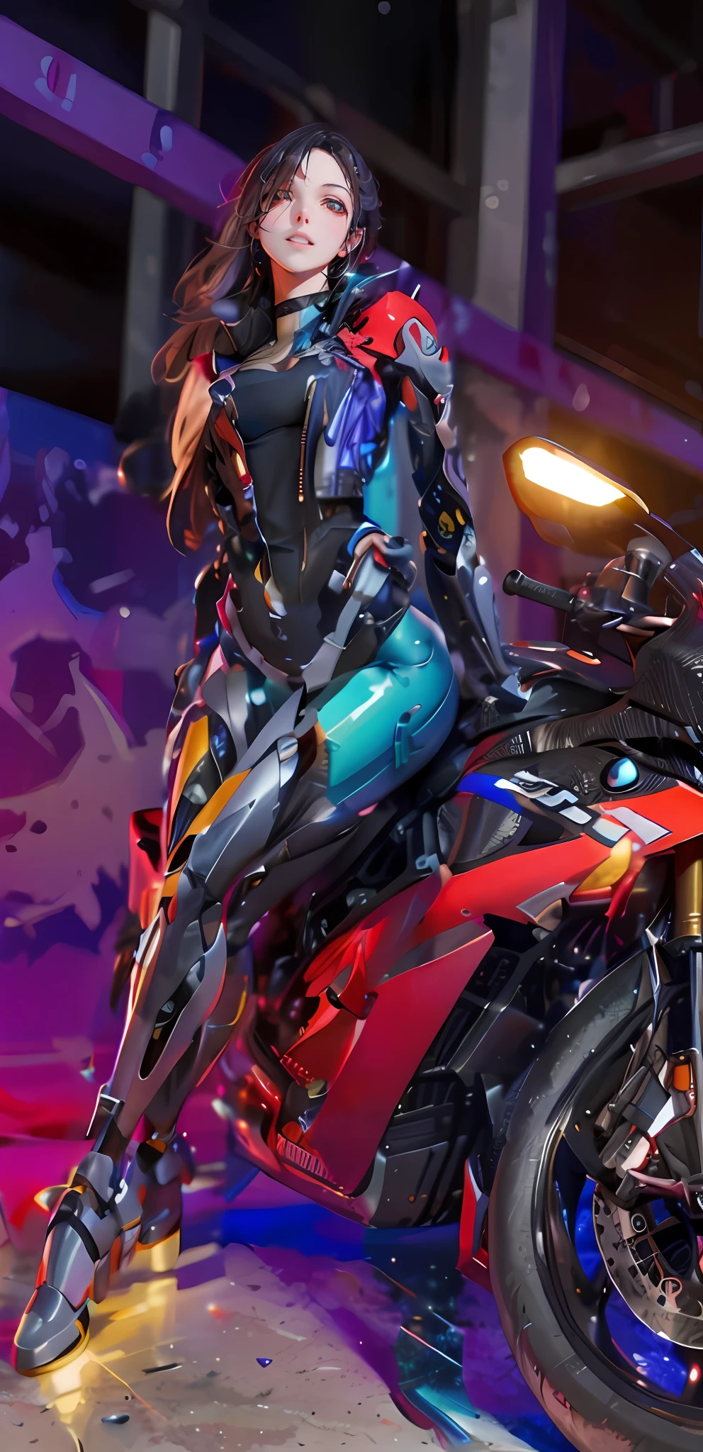 Motorcycle red mech shell